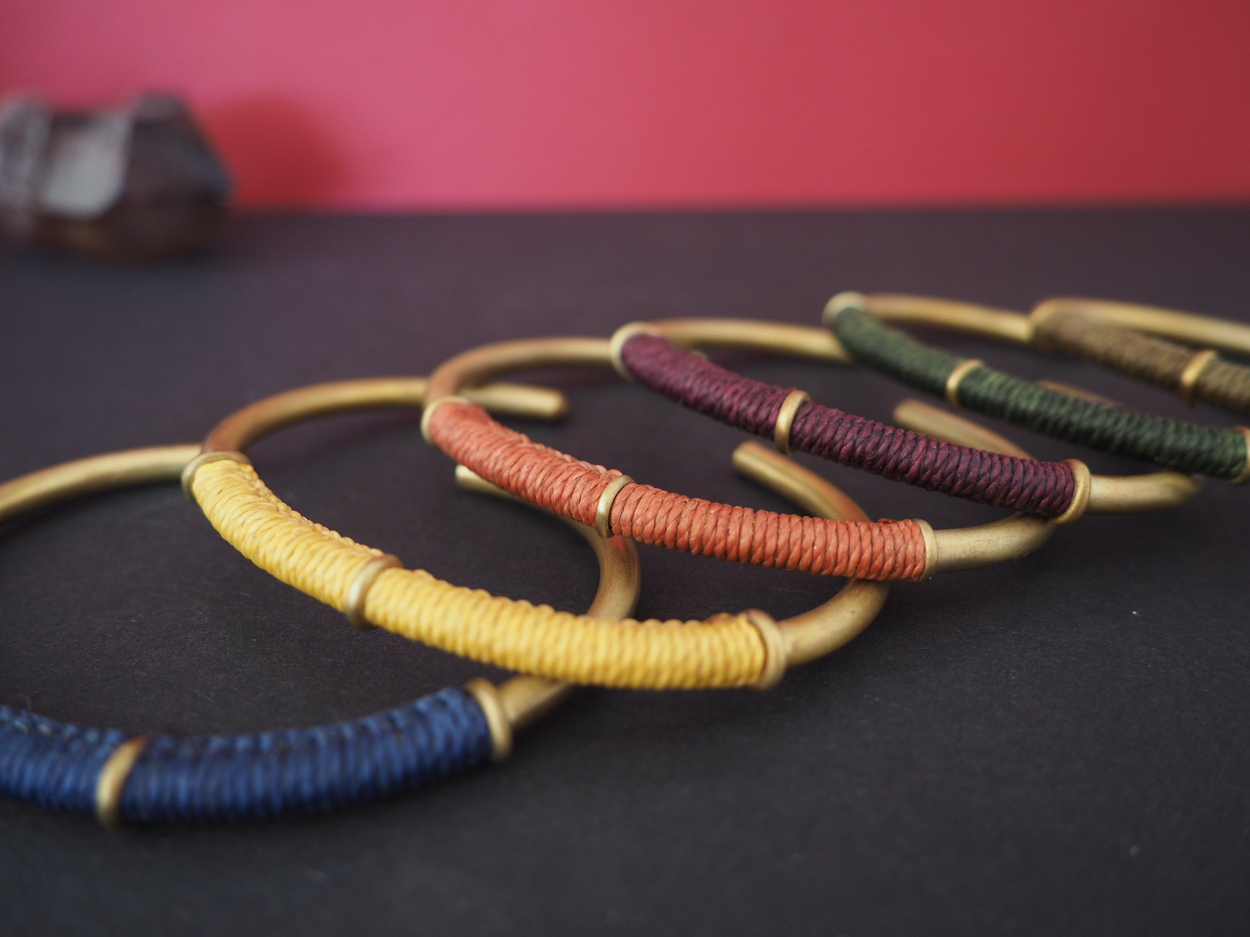 brass macrame bracelets, adaggio
