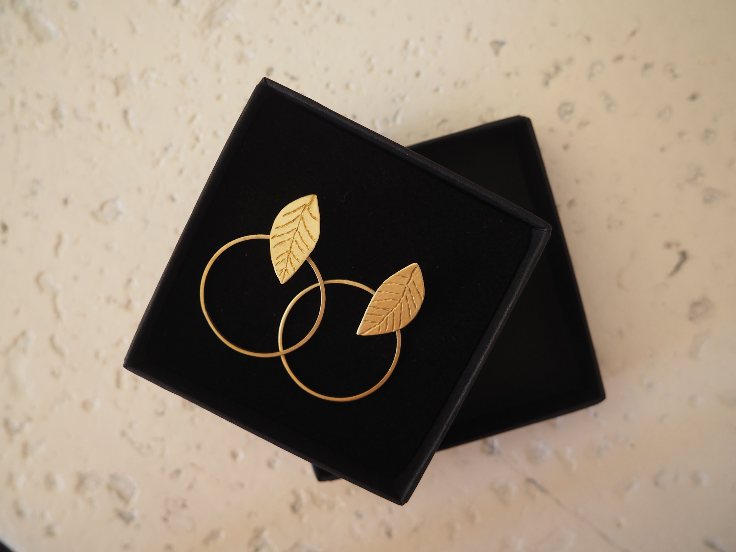 Brass Dangle Earrings, Grazia Con Moto