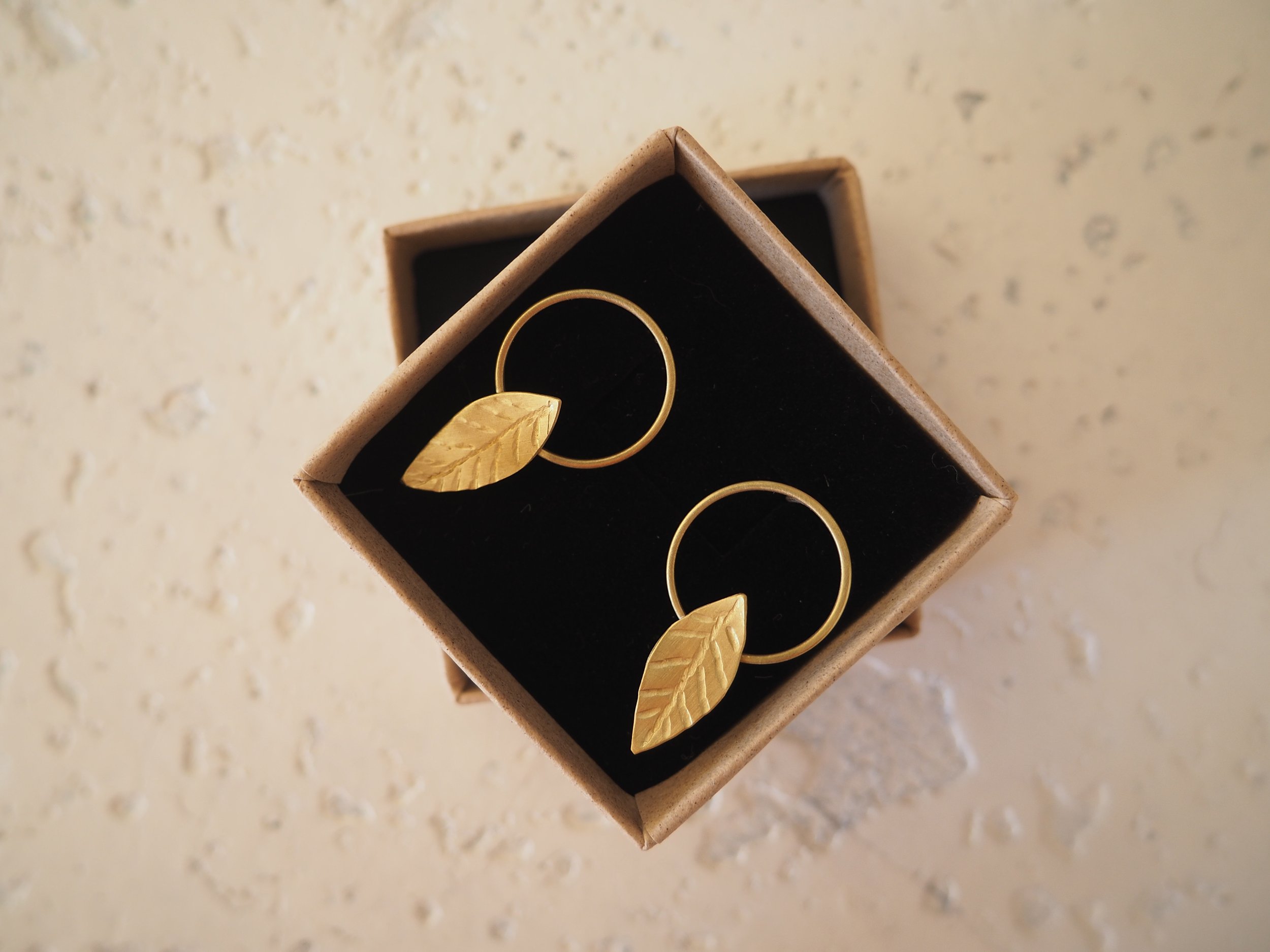 Brass Stud Earrings, Grazia
