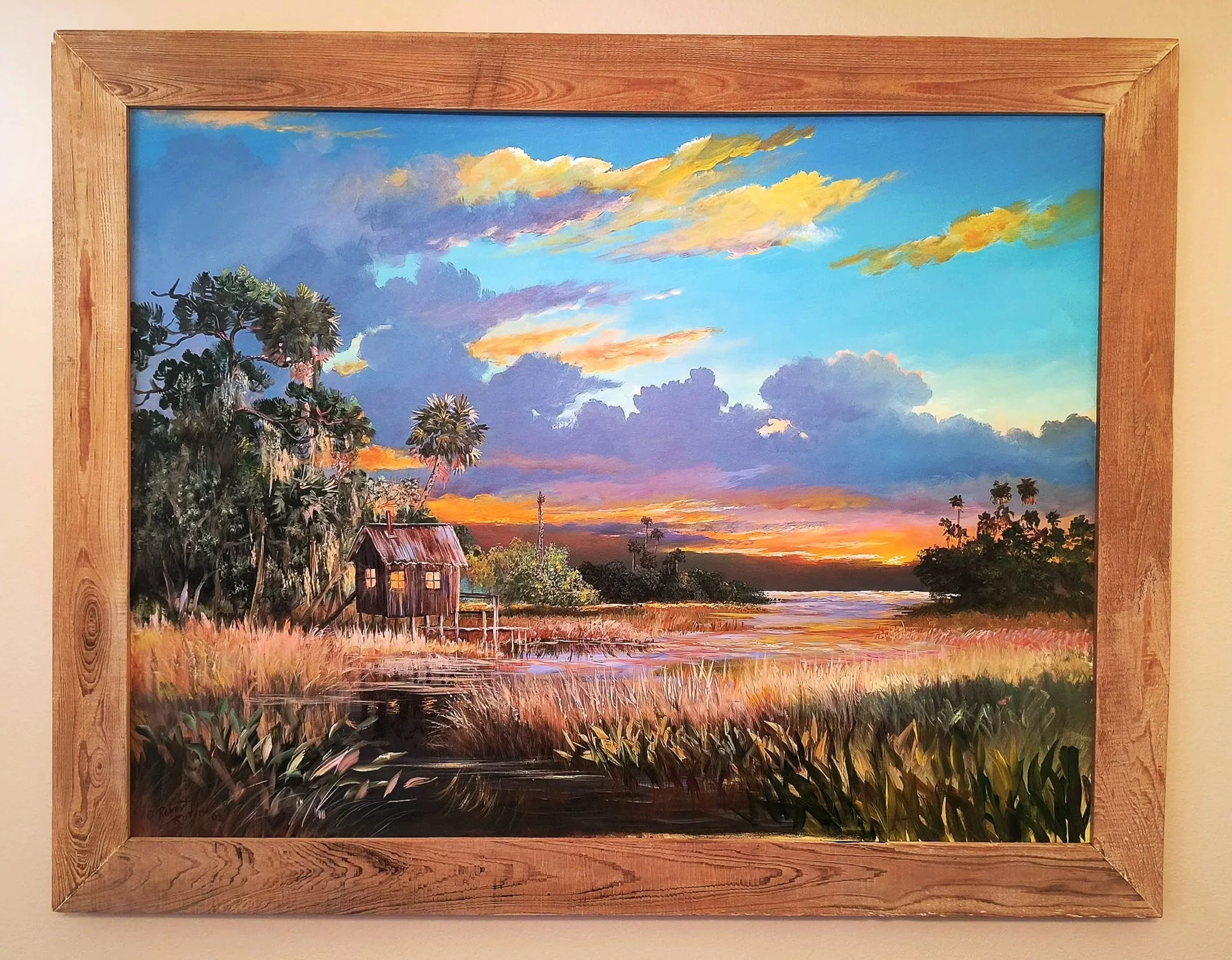 Custom Frame in rough-sawn cypress