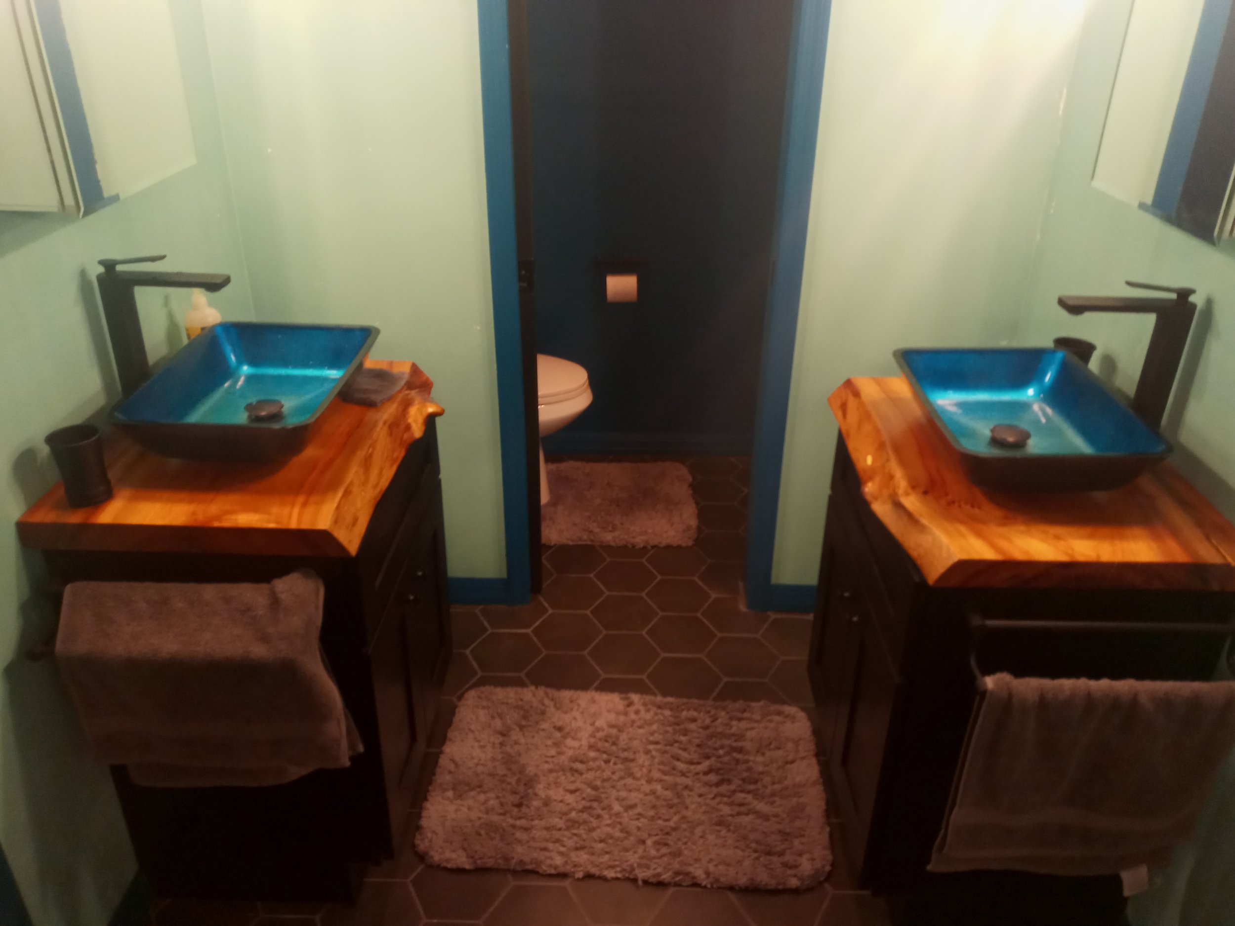 Live edge vanity tops