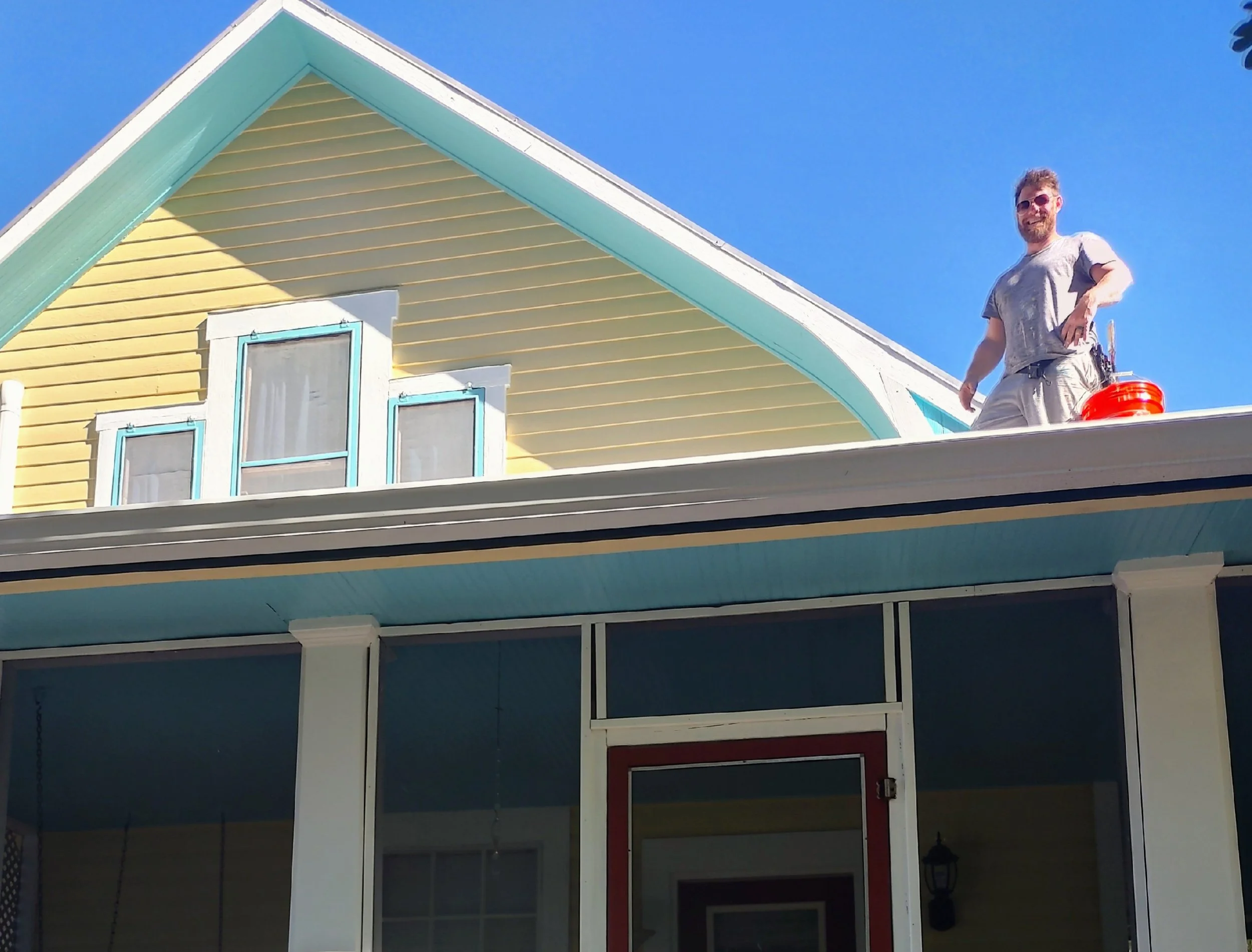 Window frames, decorative trim, and a positive attitude