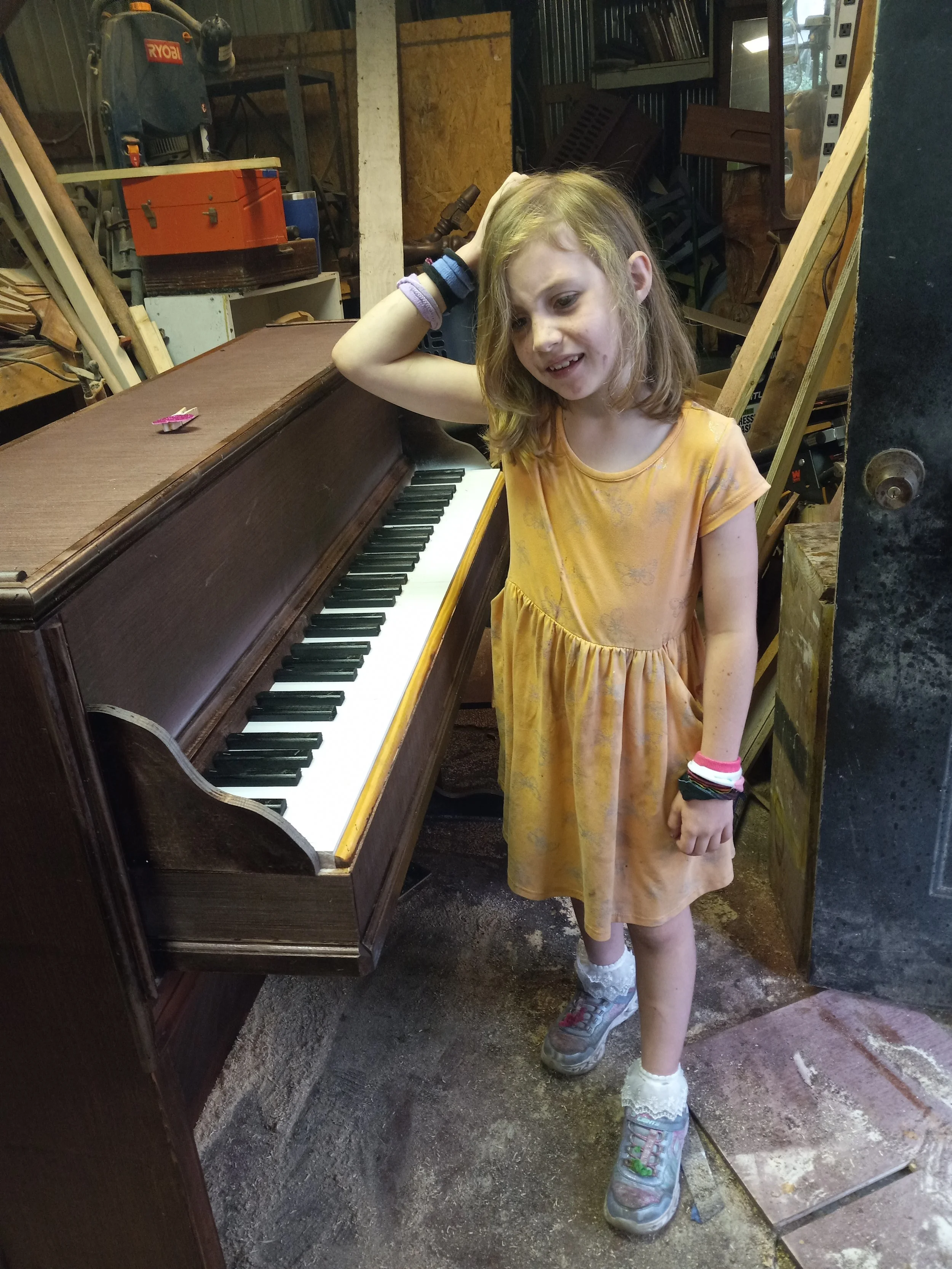 The "piano" has no keys... Custom set piece for theater