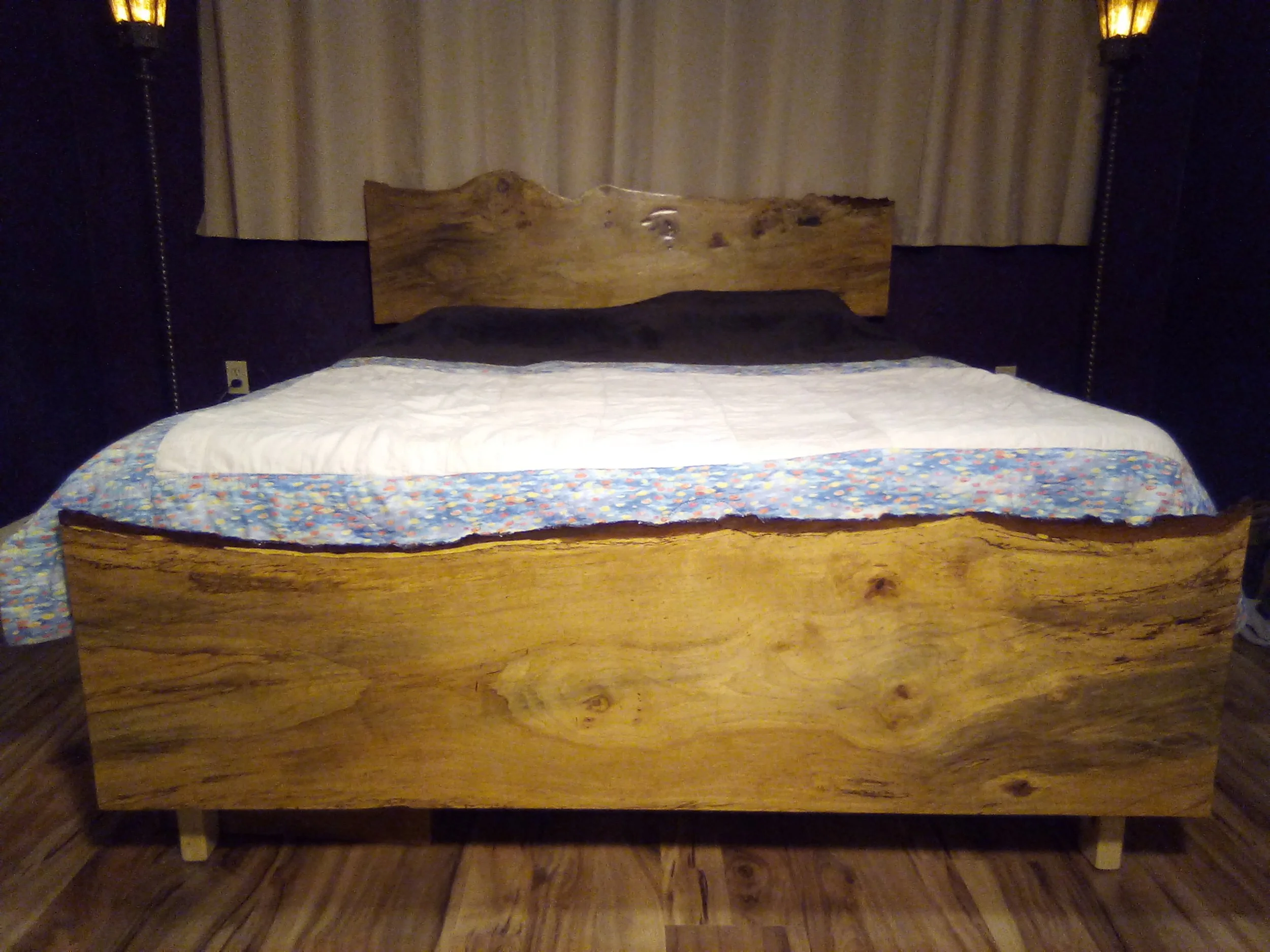 Live oak headboard and footboard