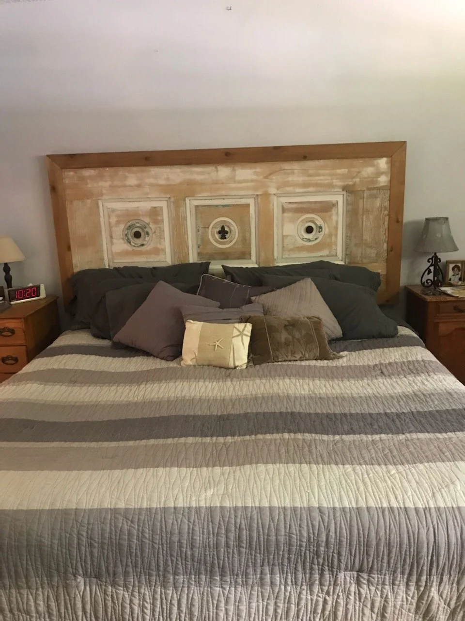 Custom headboard from antique salvage