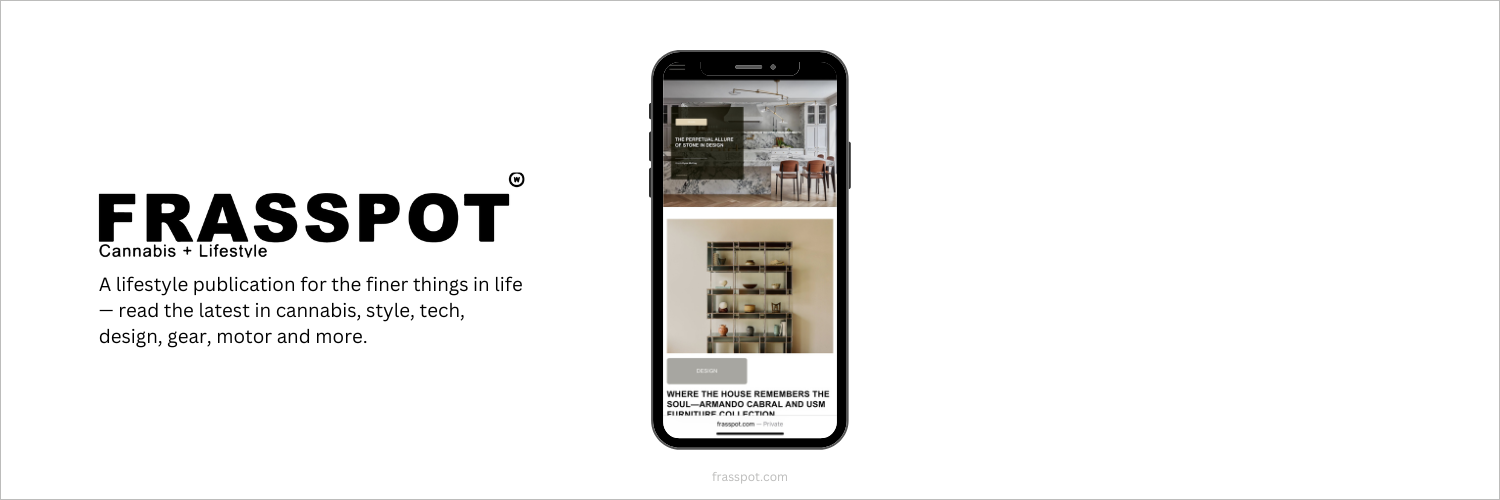 Webpage advertisement for FRASSPOT cannabis lifestyle publication with a a link button to donate and a quote " no paywall, just community support.