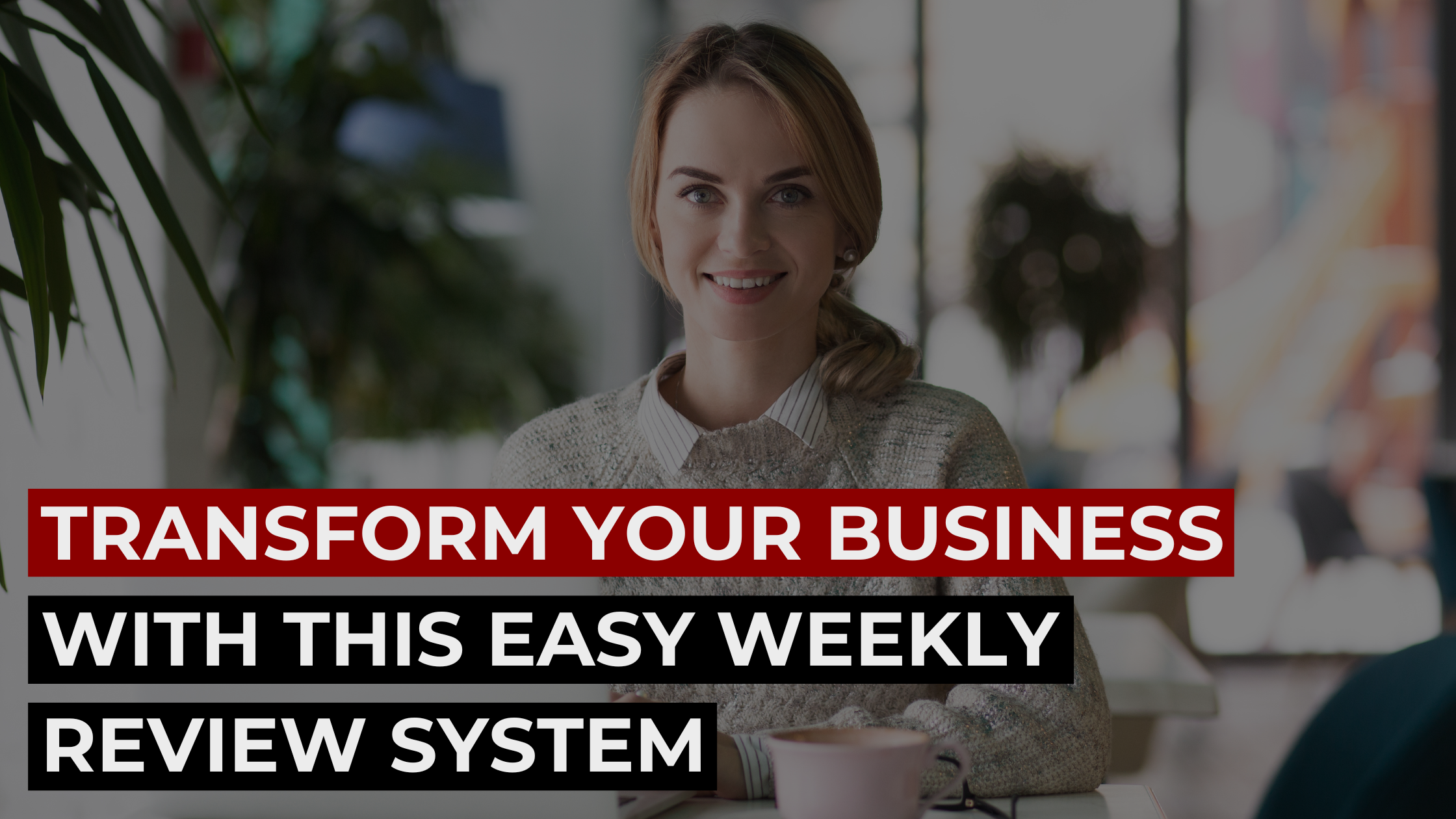 Woman working on laptop at desk with text overlay “The Productivity Game-Changer: Deep Work”