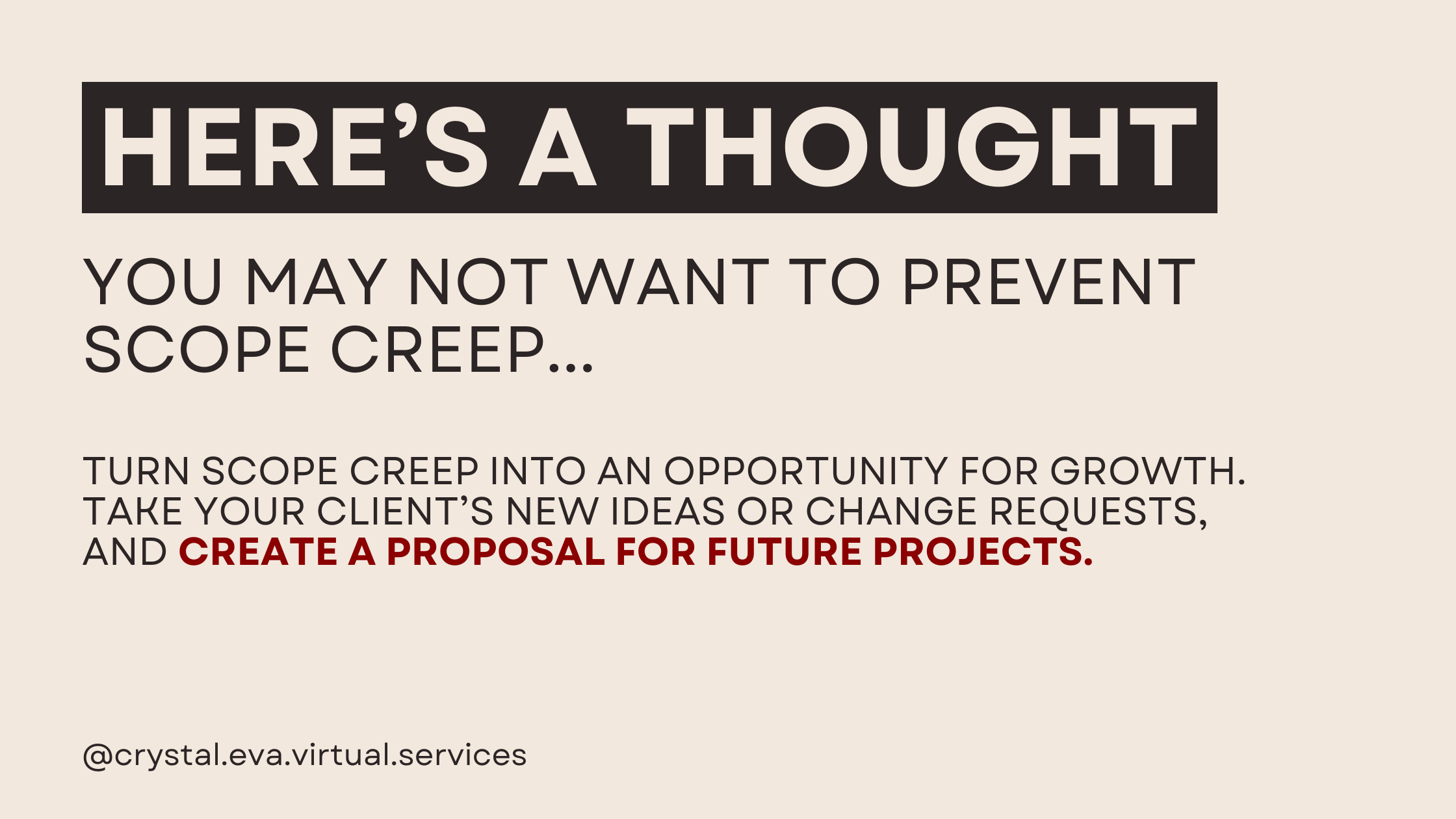 How To Manage Scope Creep With Clients - Professionally — Crystal Eva