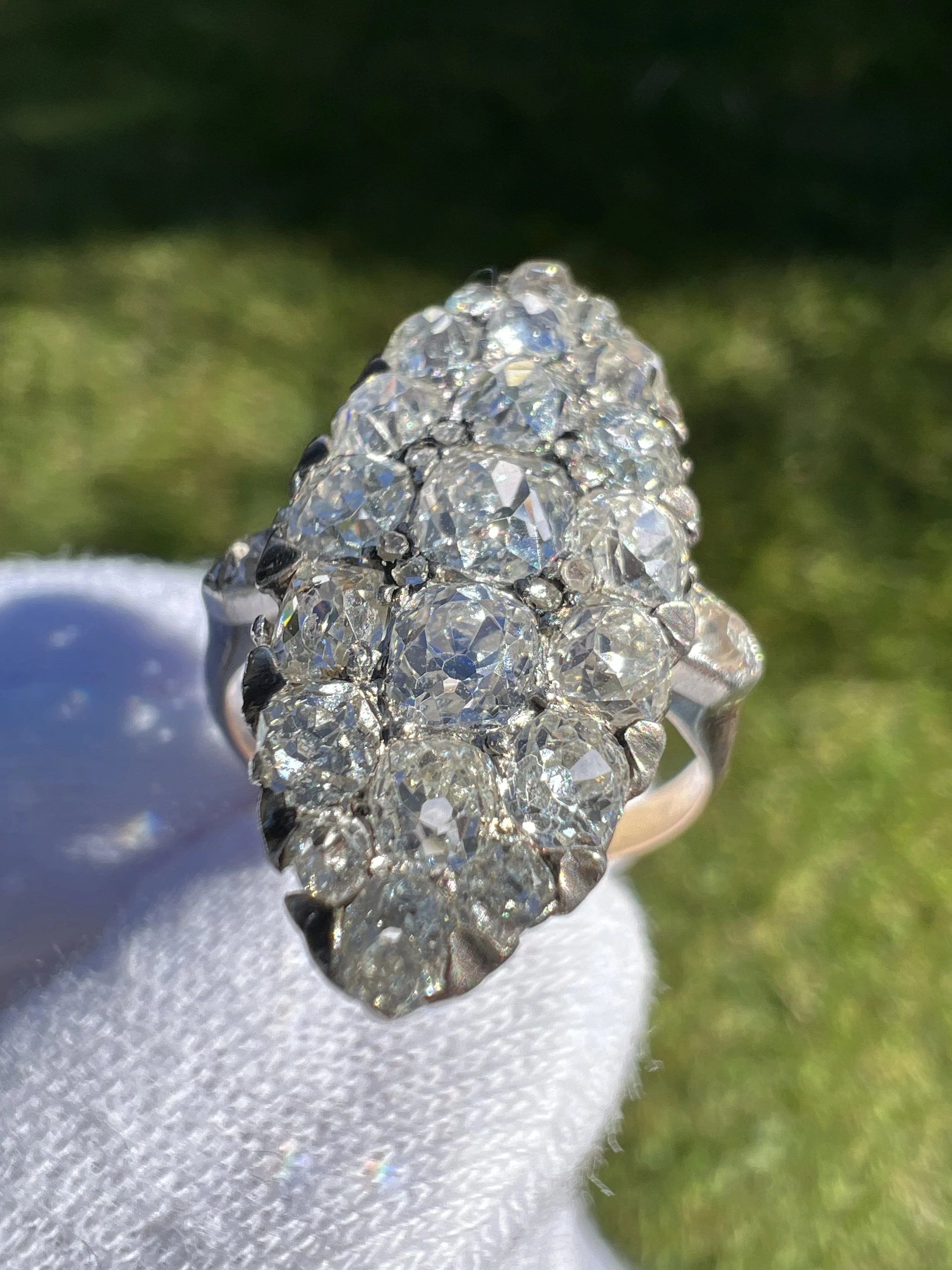 Portuguese 19k OMC Diamond Navette Ring