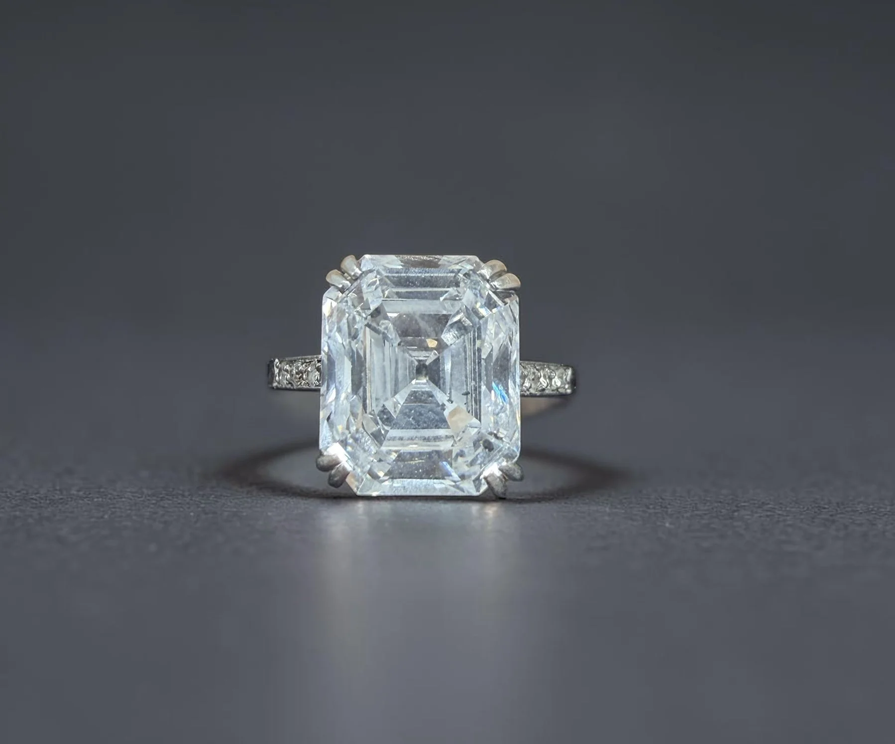 Antique Chaumet 5.69ct E Type IIA Asscher Cut Diamond Ring