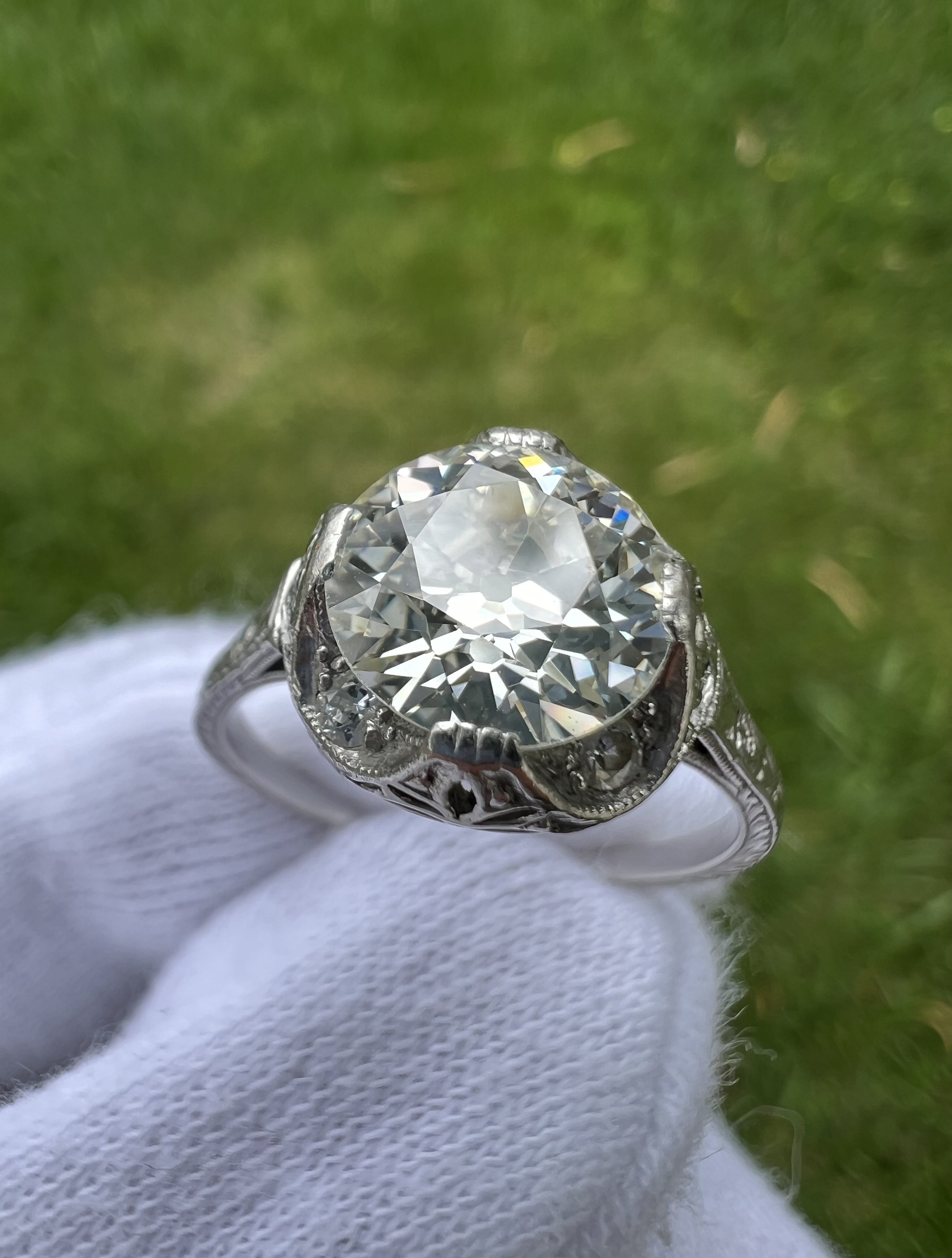 Vintage French OEC Diamond Ring