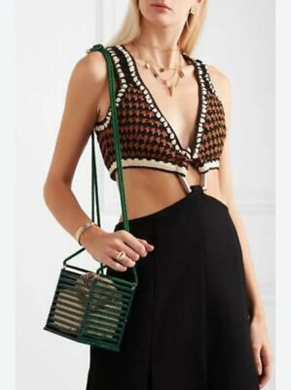 proenza schouler crochet dress Proenza Schouler Micah Dress in Open Crochet - Black