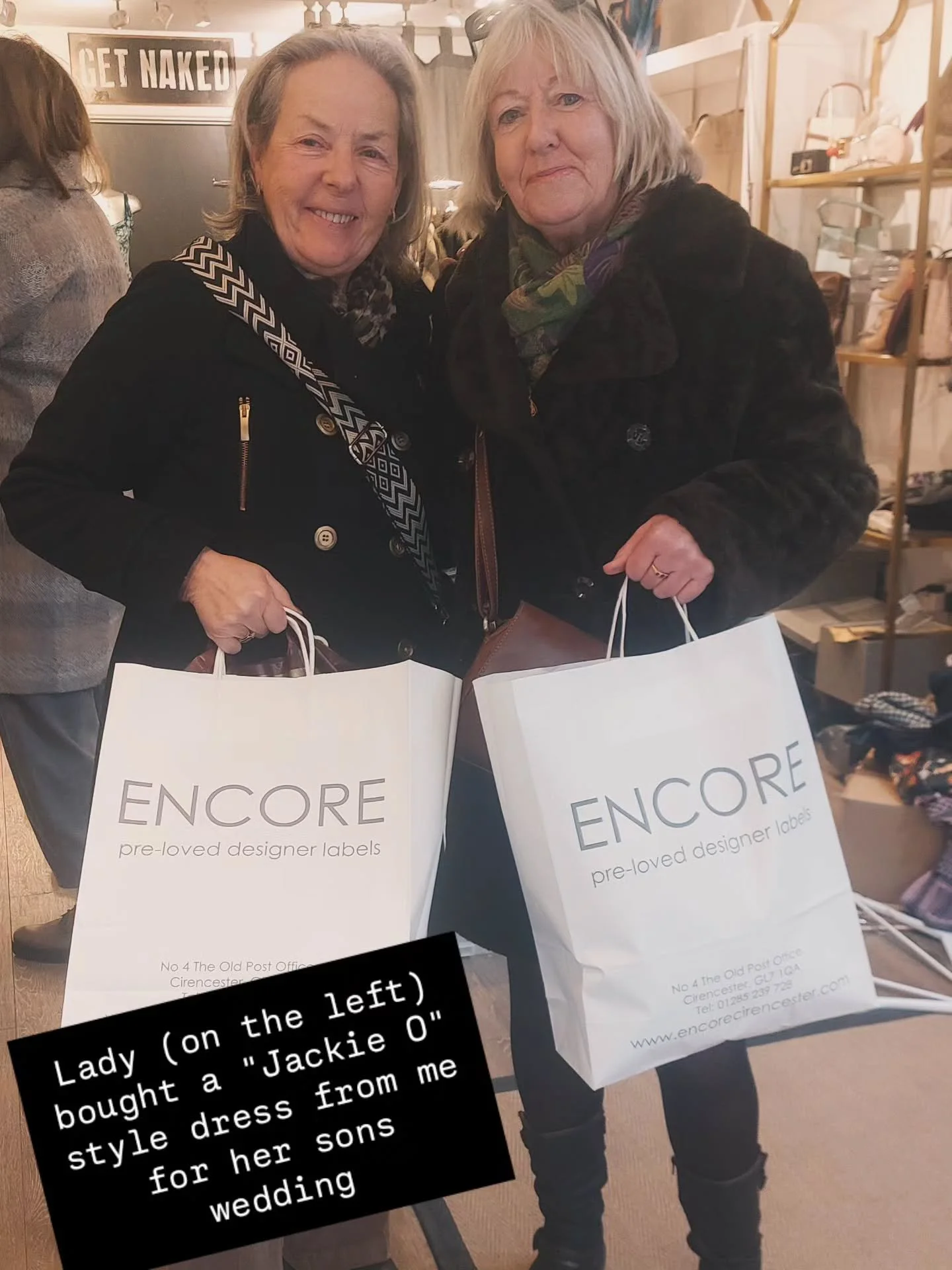 Parisien Wedding...Love it when someone finds that perfect dress for a wedding in Paris on Valentine's Day
Lady on left has been looking for that perfect dress for months...nothing.. She came to Encore and her friend pulled out a "Jackie O"