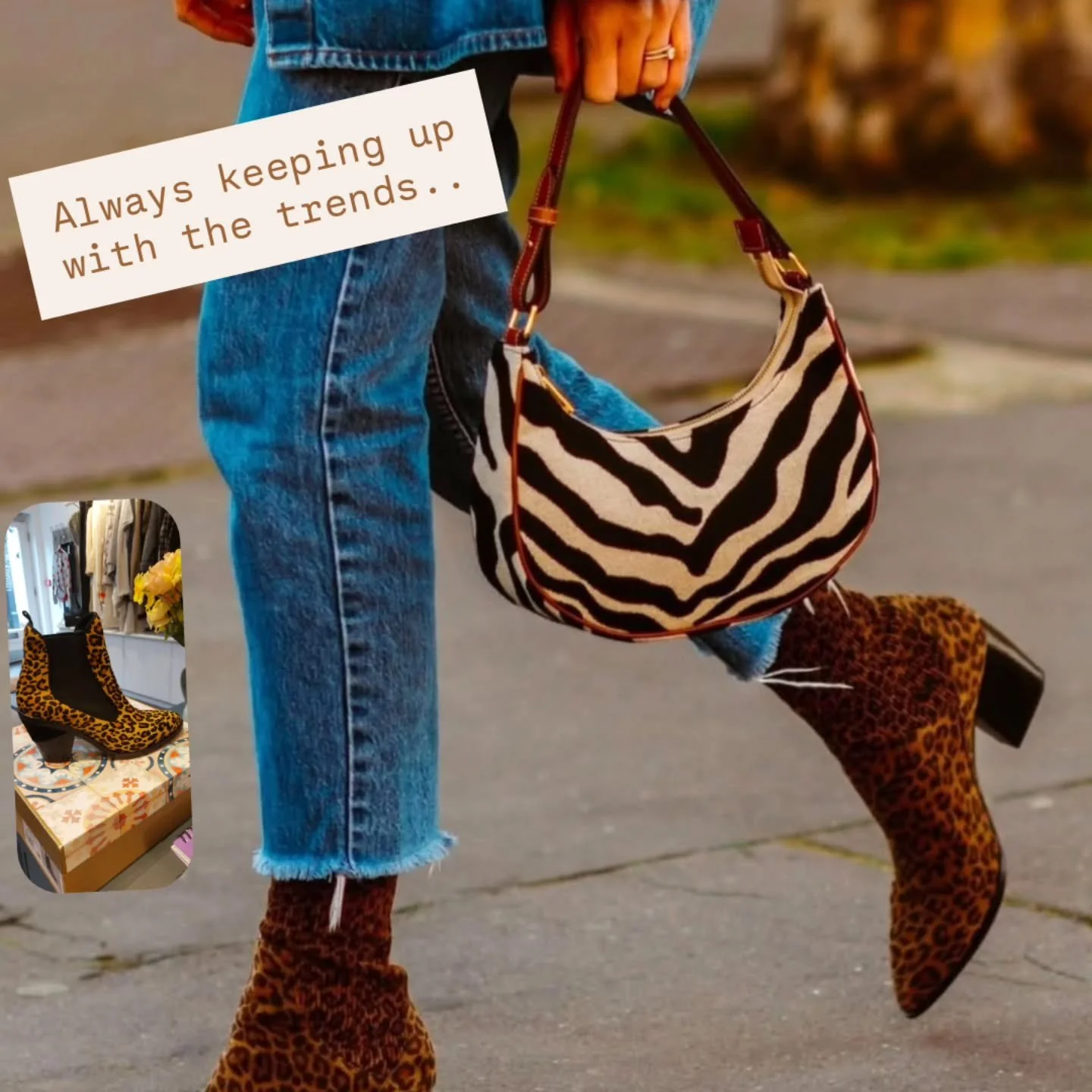 Always important for me to keep my shop relevant....whether it be bandanas, (I had bananas first!), leather/suede blouson jackets, animal print easy to wear coats, trench coats...and more. I do not want my shop looking dated...I luv the European styl