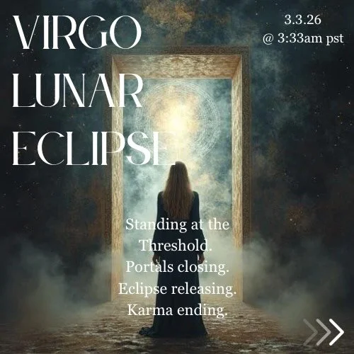 The Blood Moon Lunar Eclipse in Virgo marks the final eclipse in this sign conjunct the South Node for another 18 years.  Full moons illuminate; eclipses release karmic ties.

The Eclipse is closing out chapters you can&rsquo;t take with you into you