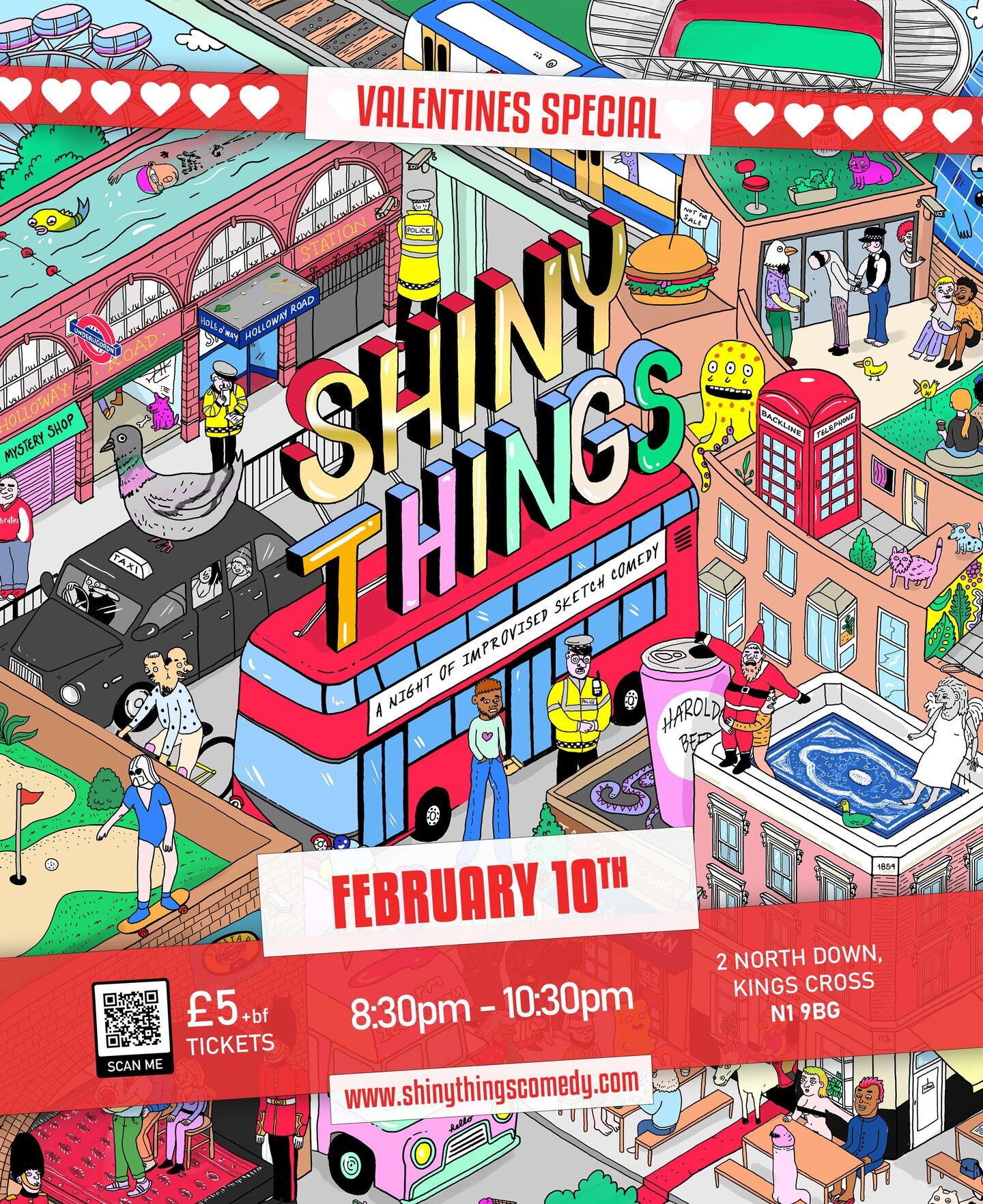 Shiny Things is back with our first show of 2023 - and it's in a NEW VENUE. On February 10th will be getting all soppy and romantic (and hilarious) for a valentines special at @2northdown in Kings Cross! 🥰❤
Whether you are a romantic or a cynic, the