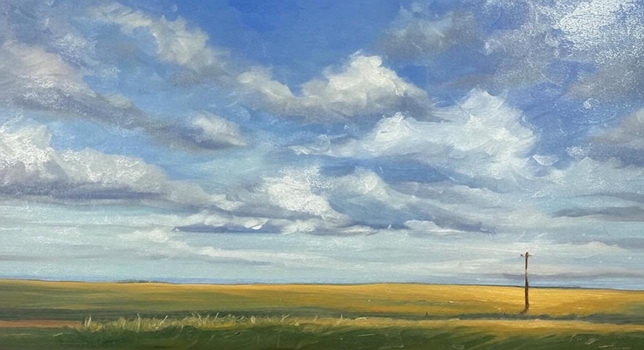 I&rsquo;ve looked at this painting for over two weeks now. Looks darker in the photo than it is. 
I think it&rsquo;s time to leave it alone. The one good thing about oil painting is that you have to look at it for thise weeks as it has to dry. Theres