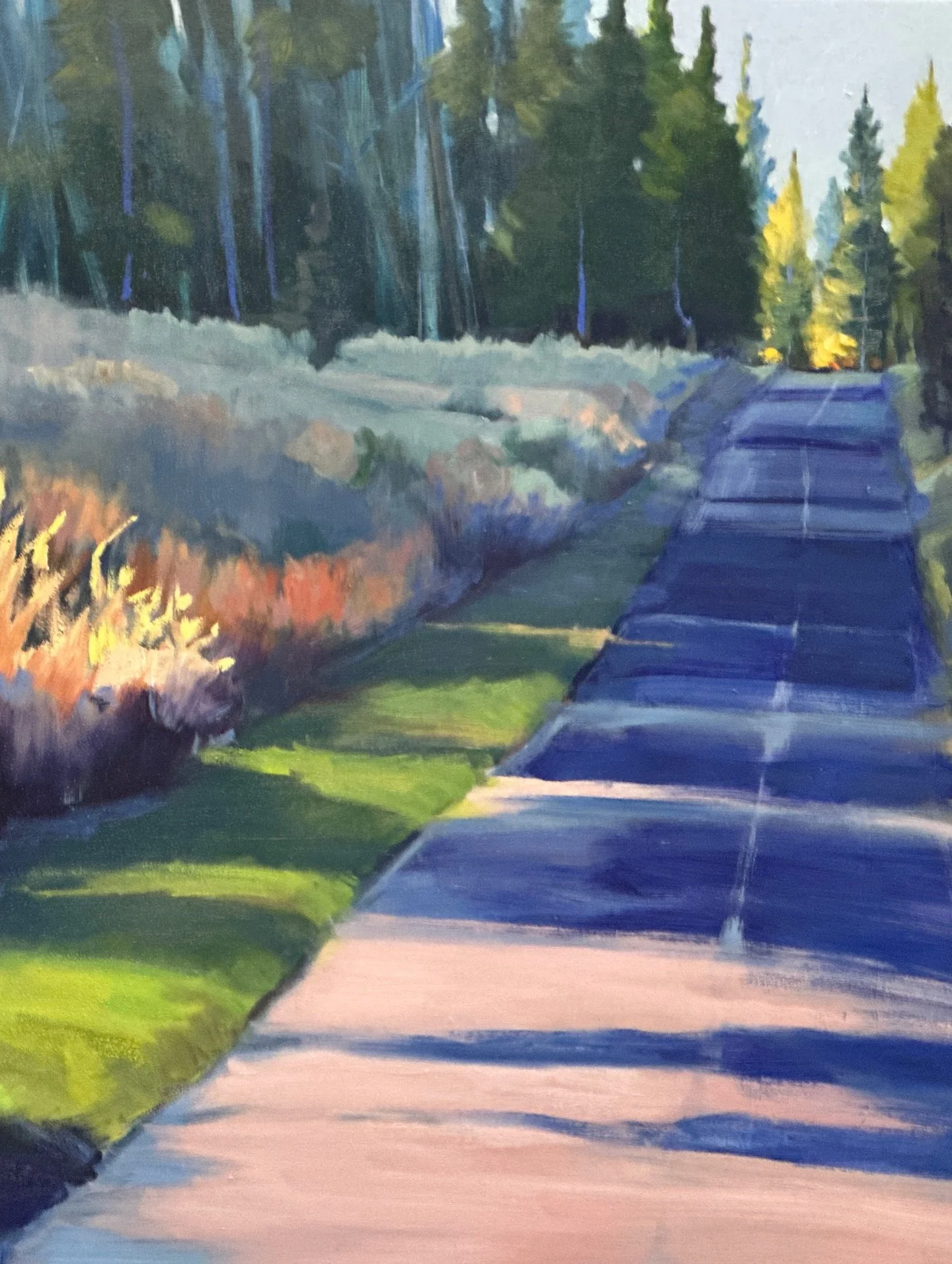 In the Studio-My Process
Painting~30x30 inches 
Title “heading to the top” Cypress Hills, SK
🌟Available 
.
.
.
Between Hills & Horizons Series
~ Exhibition on NOW ~
July 12-August 30
Jasper Cultural and Heritage Centre, Maple Creek,