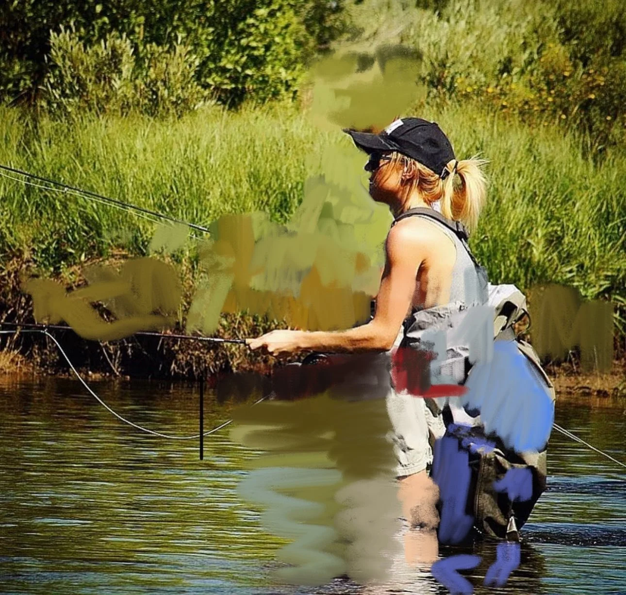 ~Fly fishing~
Practice with my brush instead of the fly rod. I think the brush wins! 
Have a great long weekend 💕