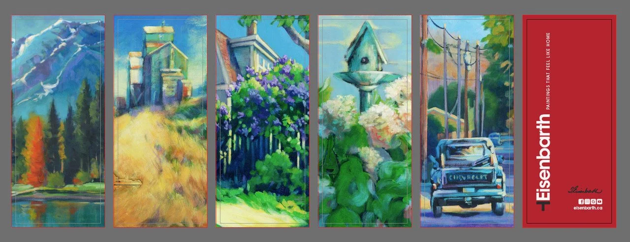 A painting from Theresa Eisenbarth of a Prairie road in Southern Alberta, Canada