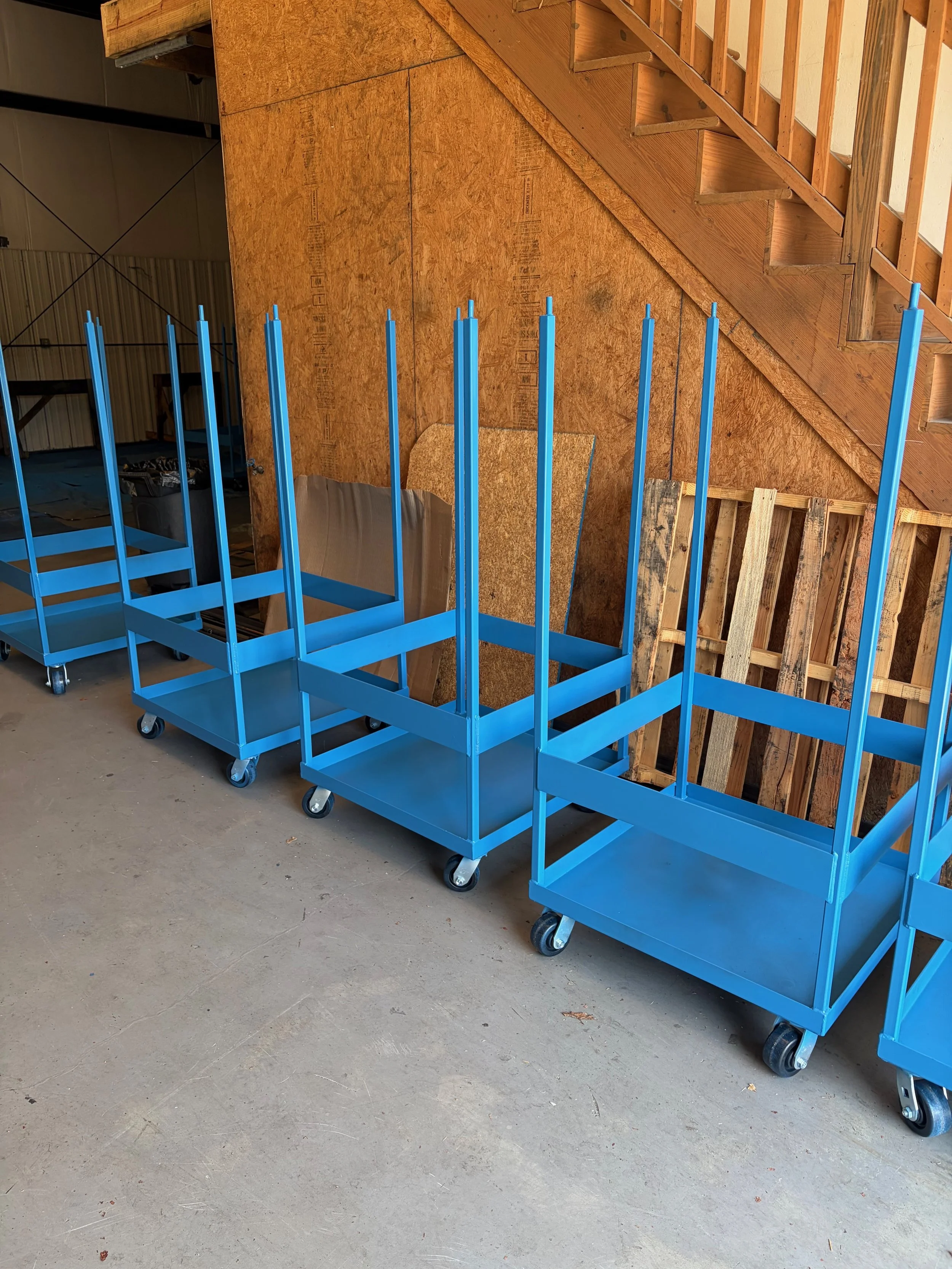 Blue sling carts