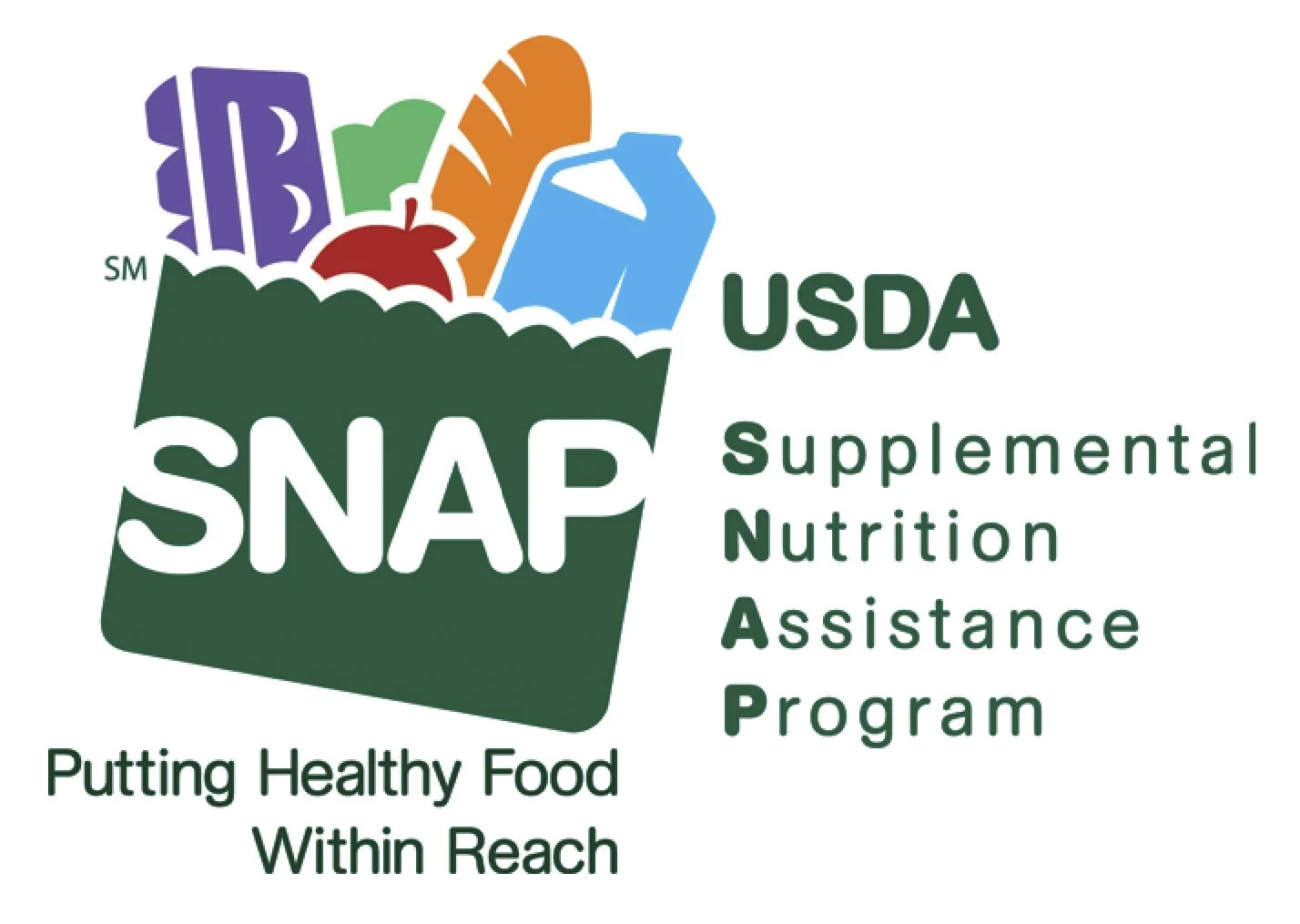 SNAP logo - supplemental nutrition assistance program