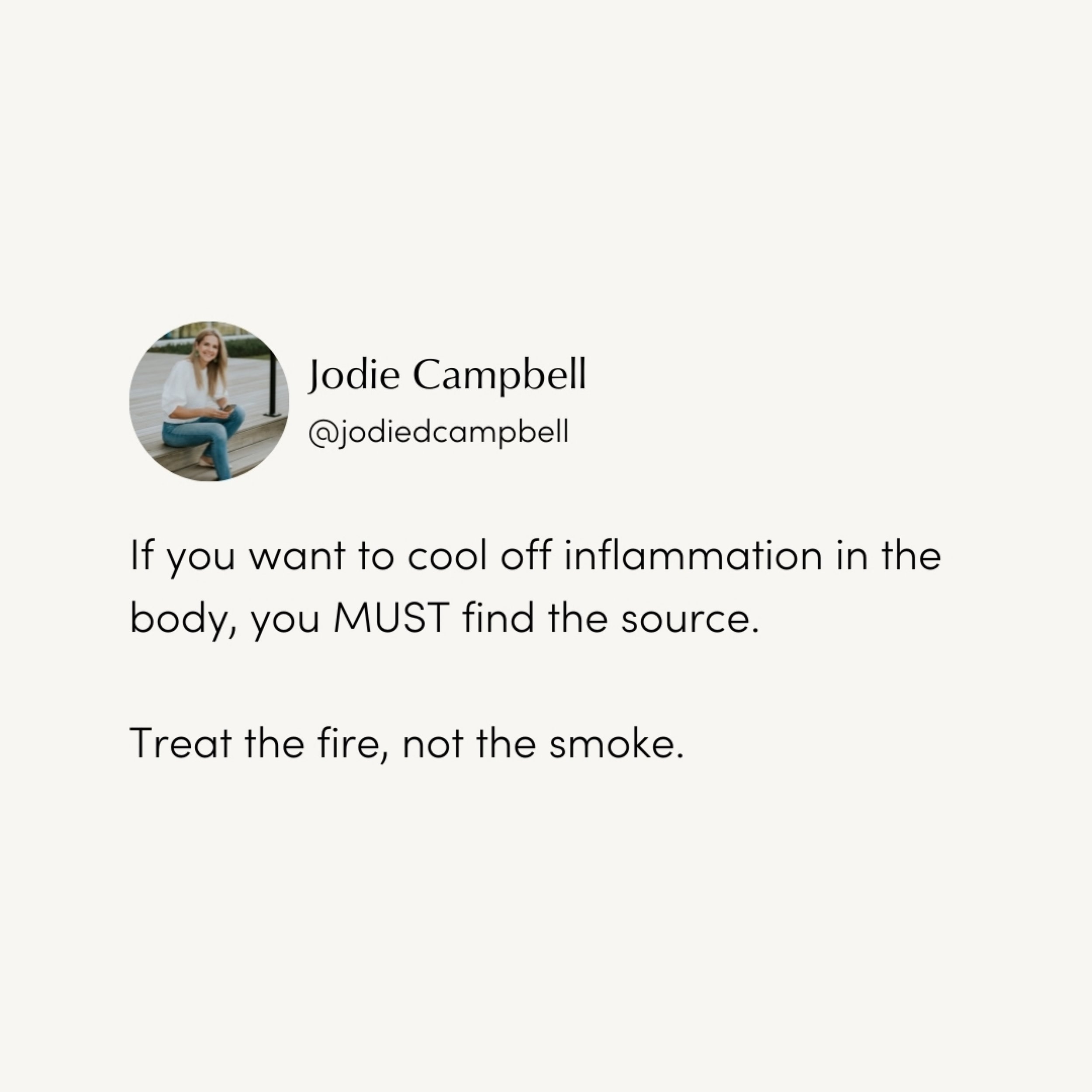 Are you tired of battling chronic gut issues that just won&rsquo;t settle? 

It&rsquo;s time to address the root cause, not just the symptoms! ⁣

👉 &ldquo;If you want to cool down inflammation in the body, you must find the source. Treat the fire, n