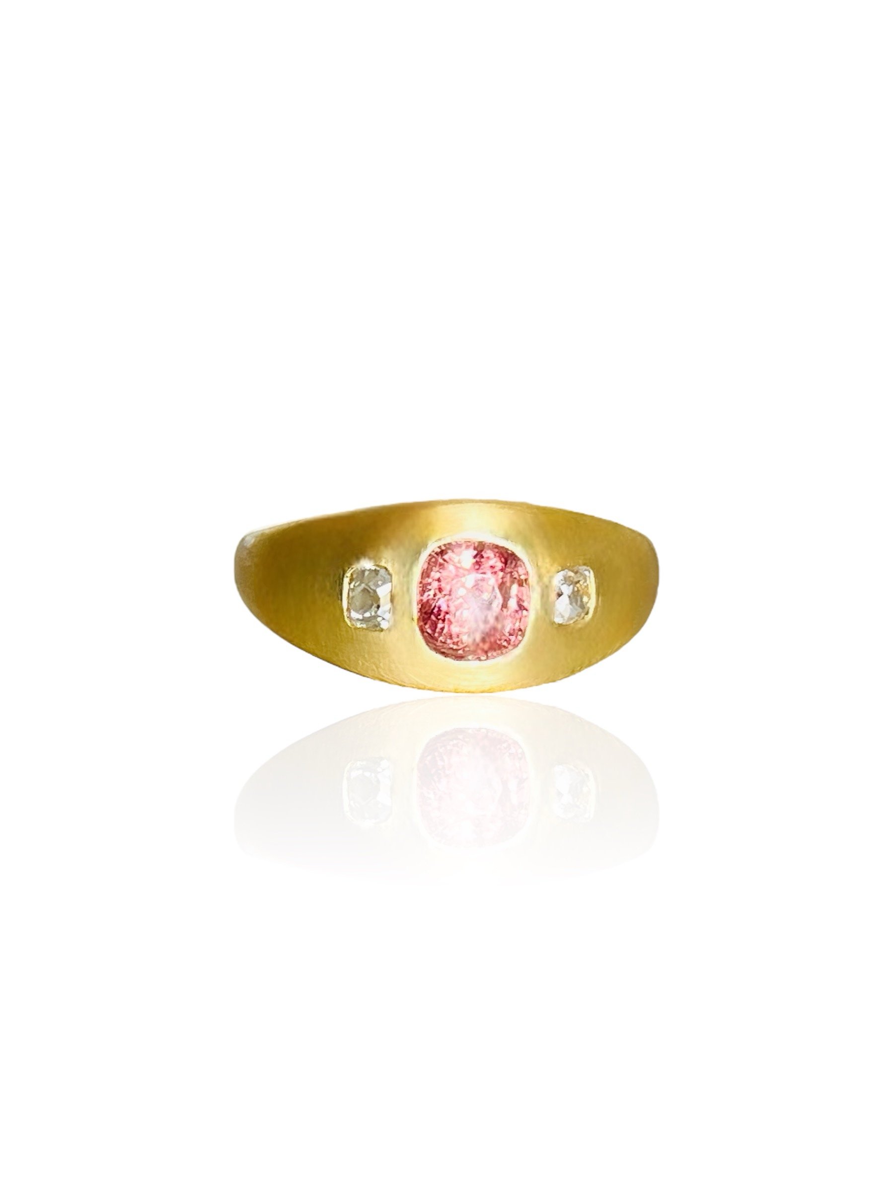 Pink Spinel Gypsy Ring