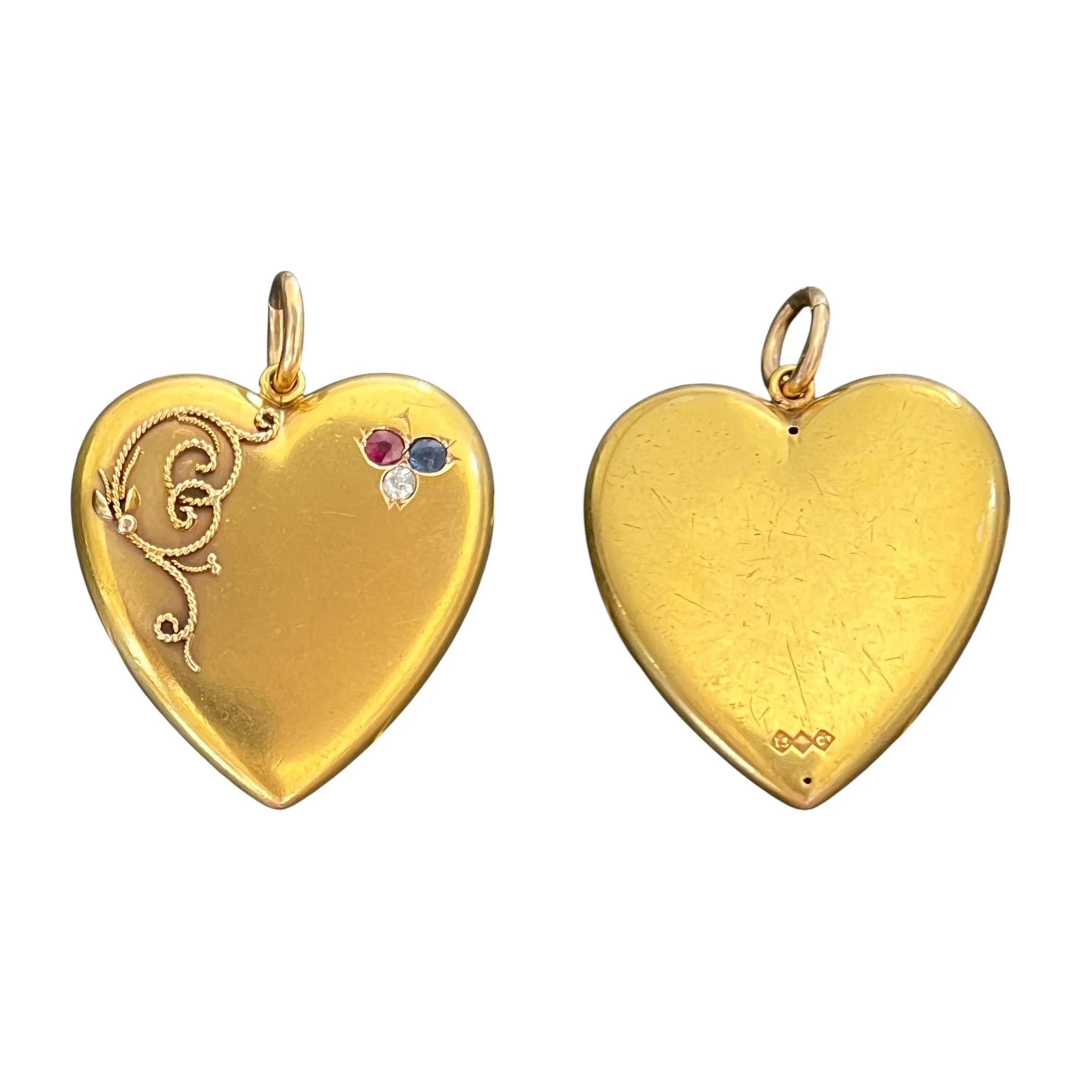 Victorian Gold  Heart Pendant
