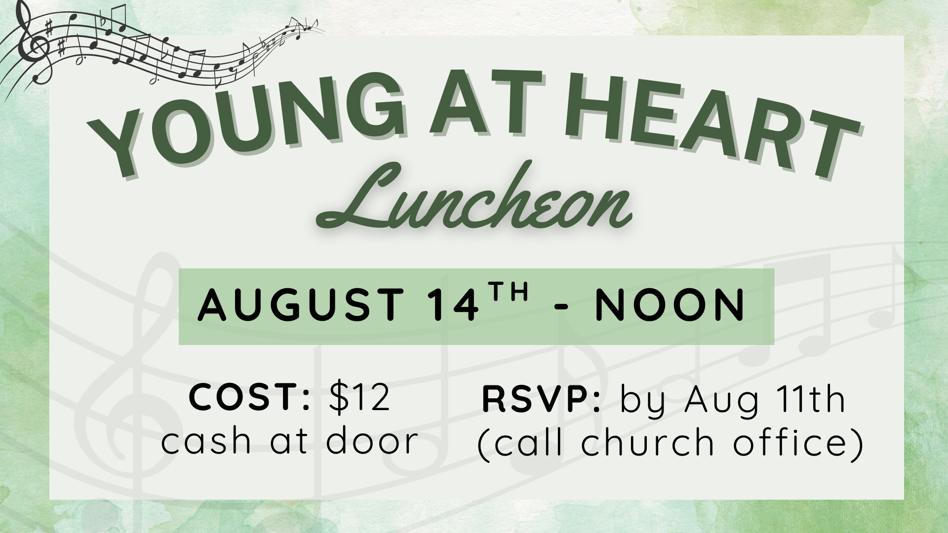 Young at Heart Luncheon - August