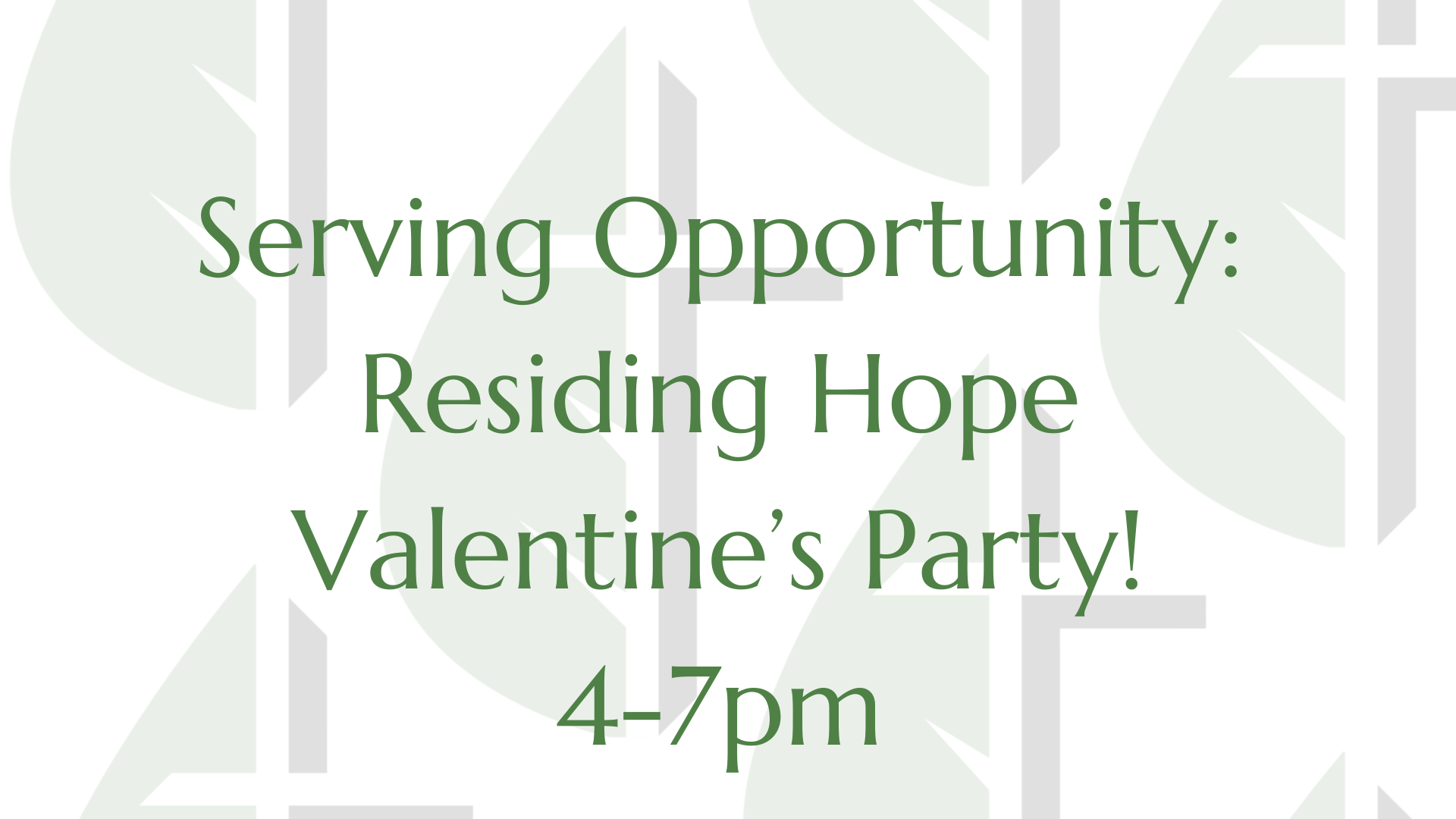 Valentine's Party - Residing Hope