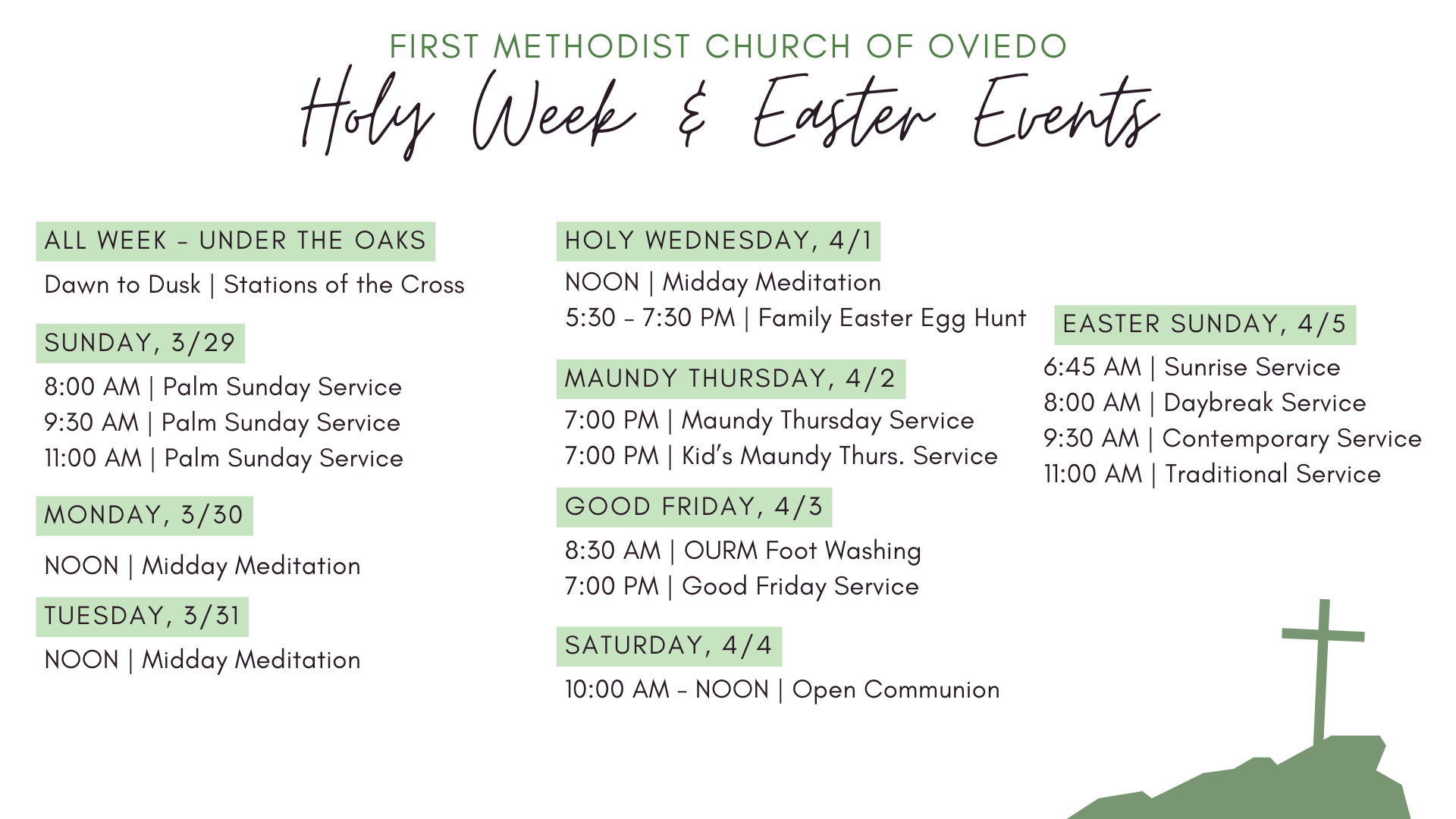 HOLY WEEK!!!