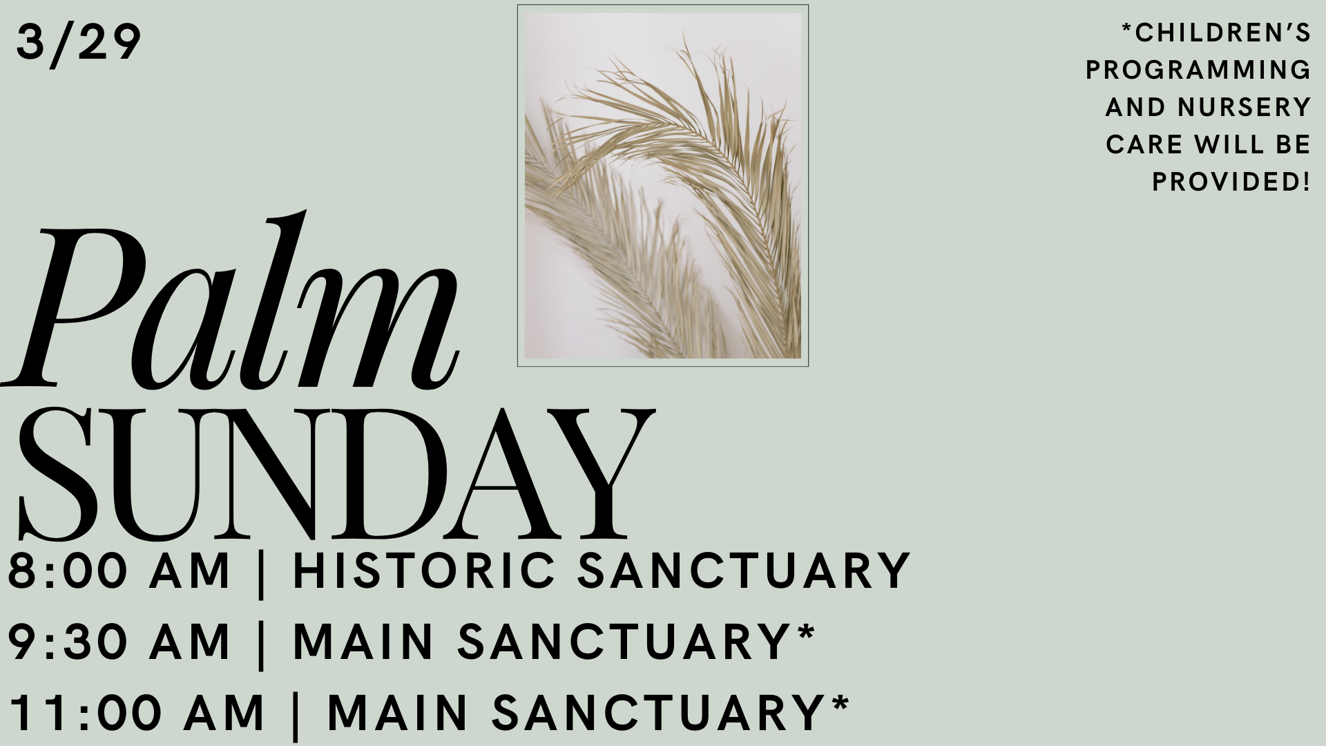 Palm Sunday Service