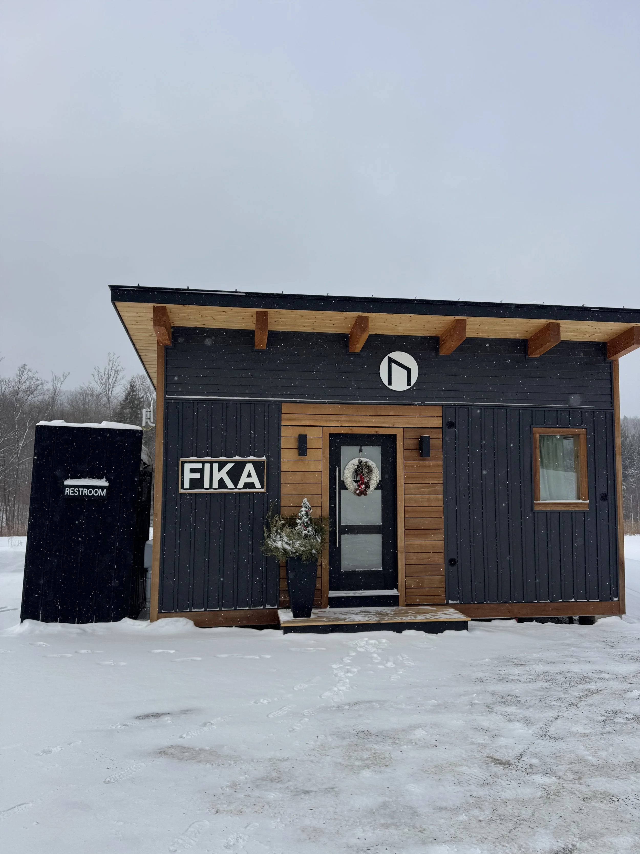 Sauna session at Fika Sauna