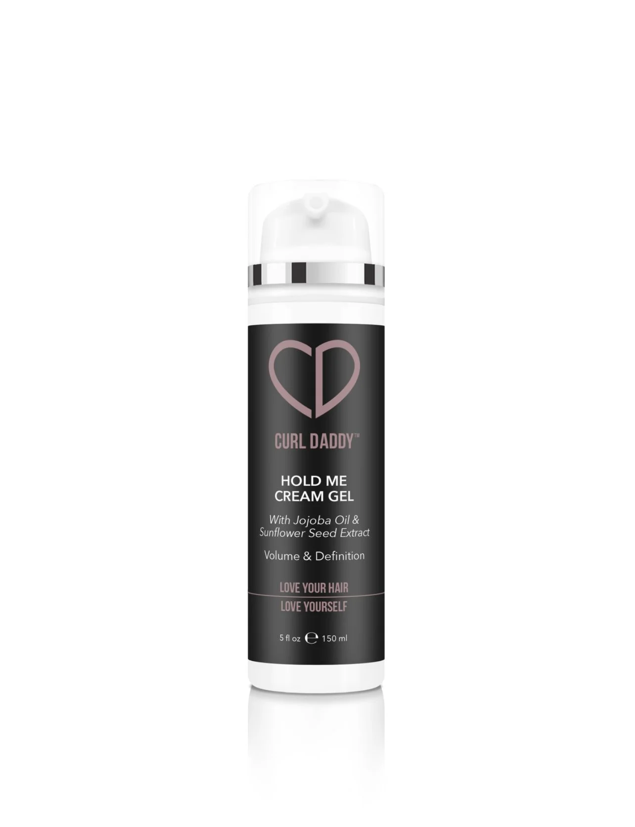 Curl Daddy Hold Me Cream Gel tube with jojoba oil and sunflower seed extract, 8 fl oz for volume and definition.