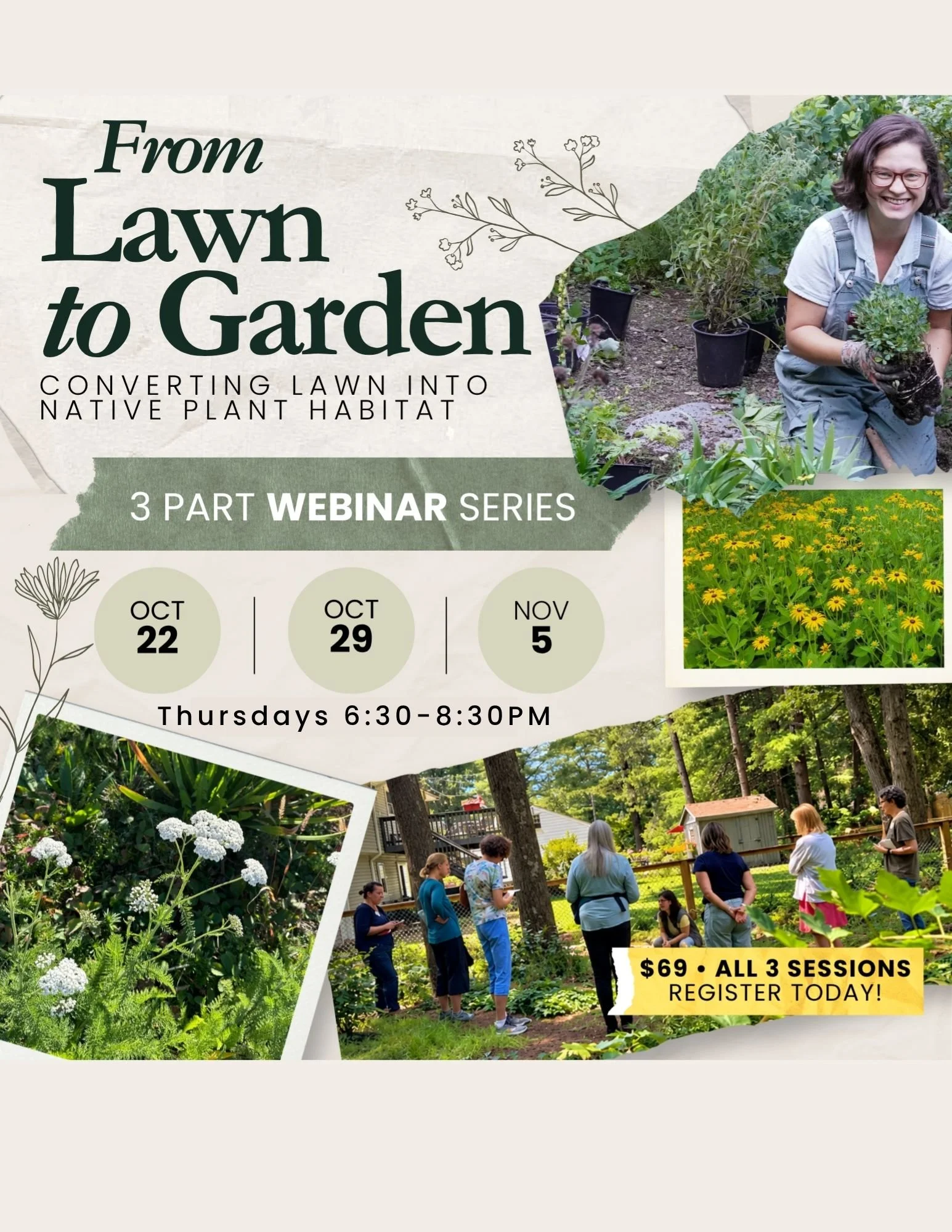 Webinar Series-From Lawn to Garden: Converting Lawn into Native Plant Habitat (Session #2)