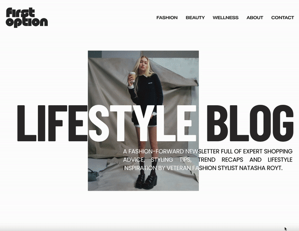 WEBSITE DESIGN  //  Client : FIRST OPTION / NATASHA ROYT