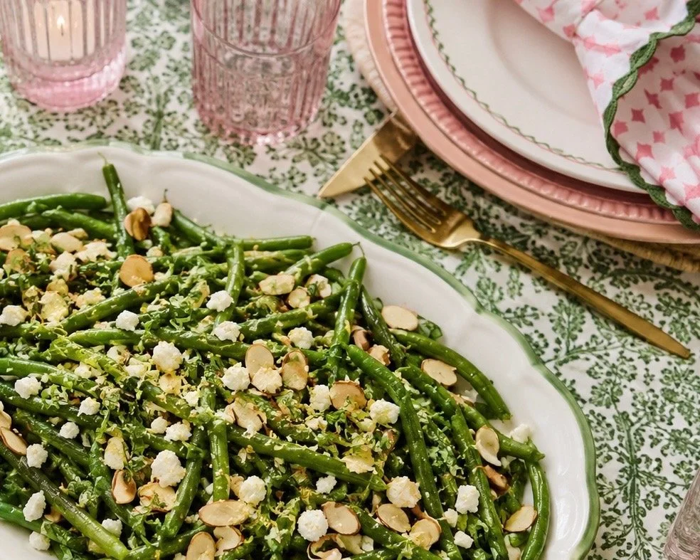 Green Beans with Feta, Basil, Almonds &amp; BDG Vinaigrette