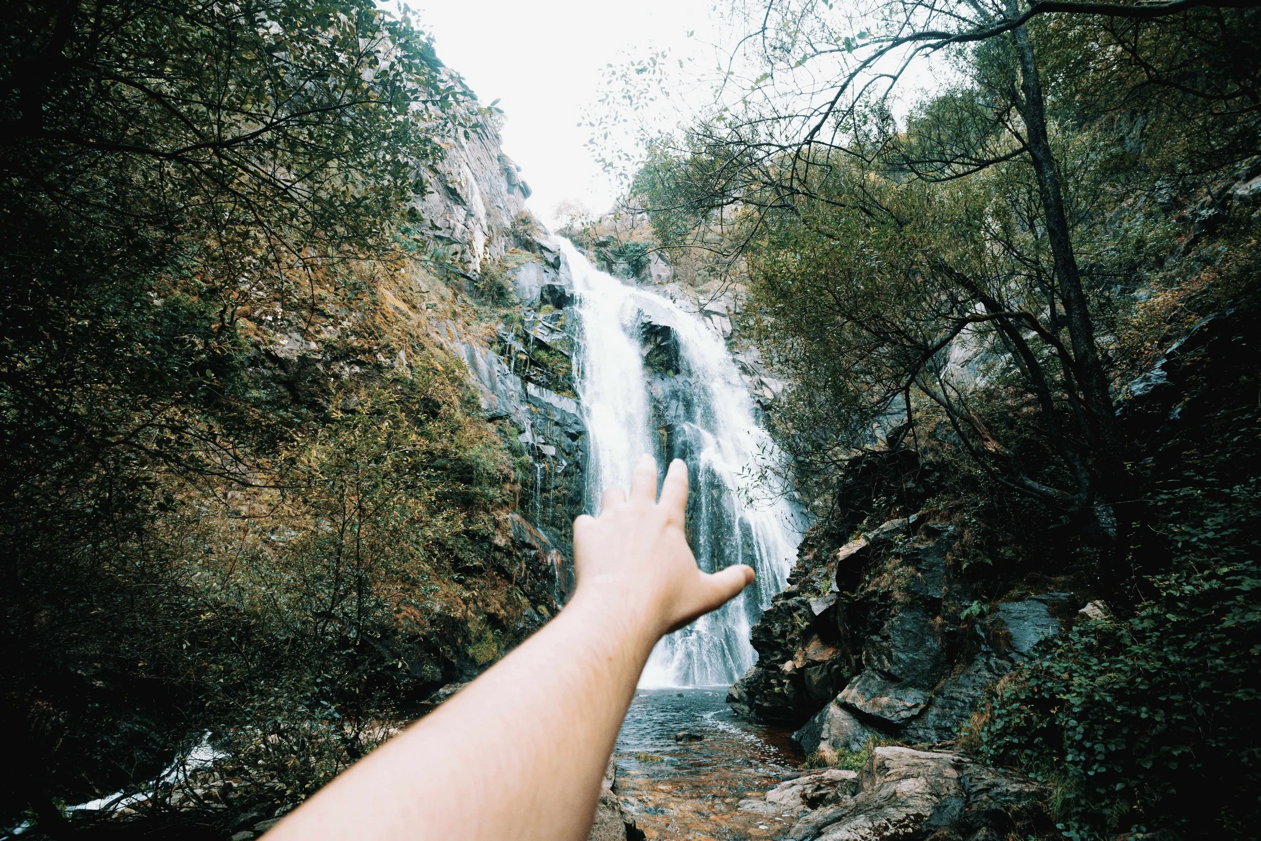 A hand reaches toward a waterfall surrounded by trees and rock. Do moments of disconnection make you long to redo how you relate? Relationship practice in Berkeley, CA, helps individuals reset patterns and reconnect with intention and care.