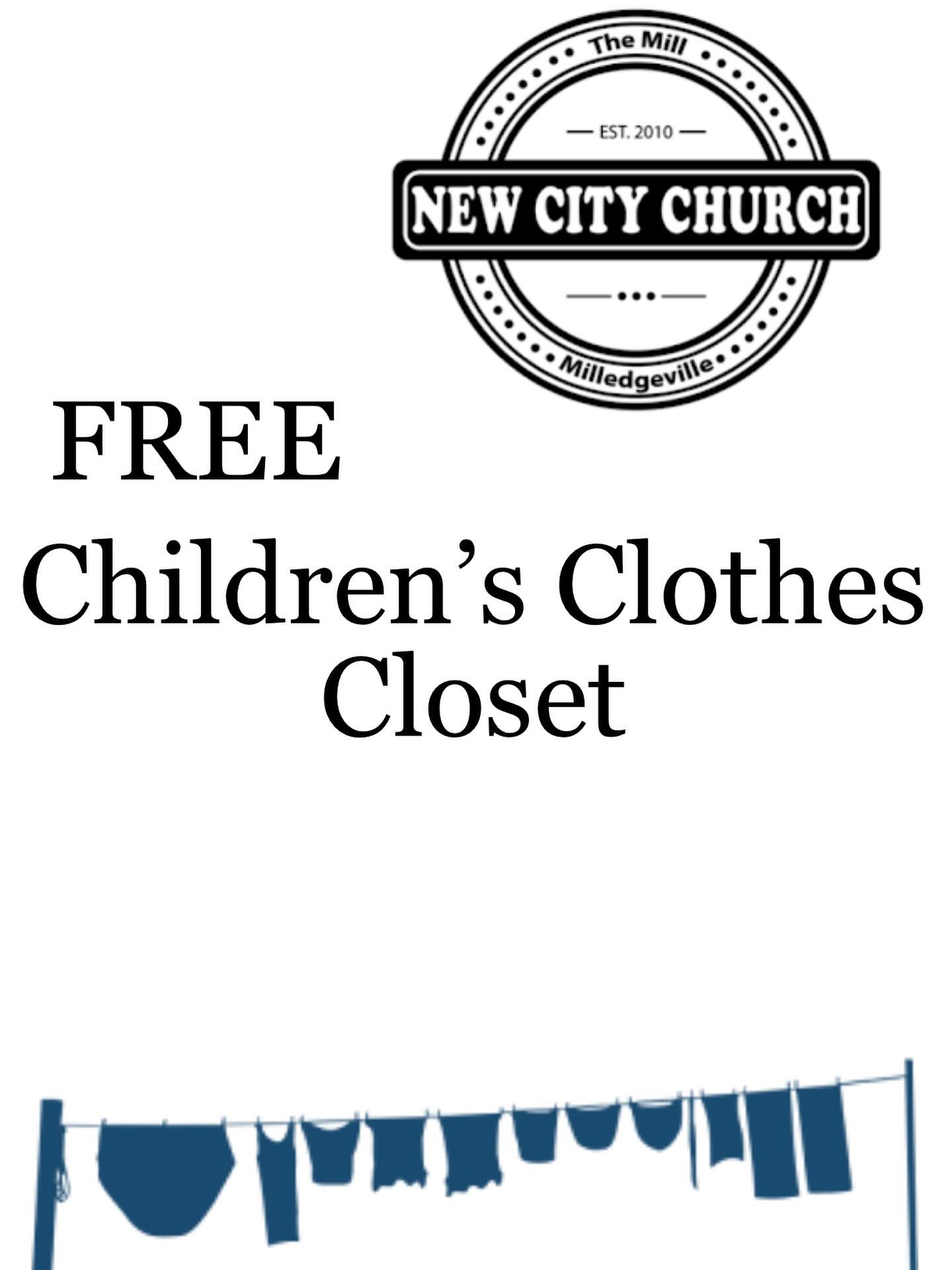 NEW CITY CLOTHING CLOSET OPENING AGAIN
•
New City at The Mill is happy to announce we will be opening our clothing closet again! We would like to open this closet to anybody in the community: foster families, community surrounding the Mill, the