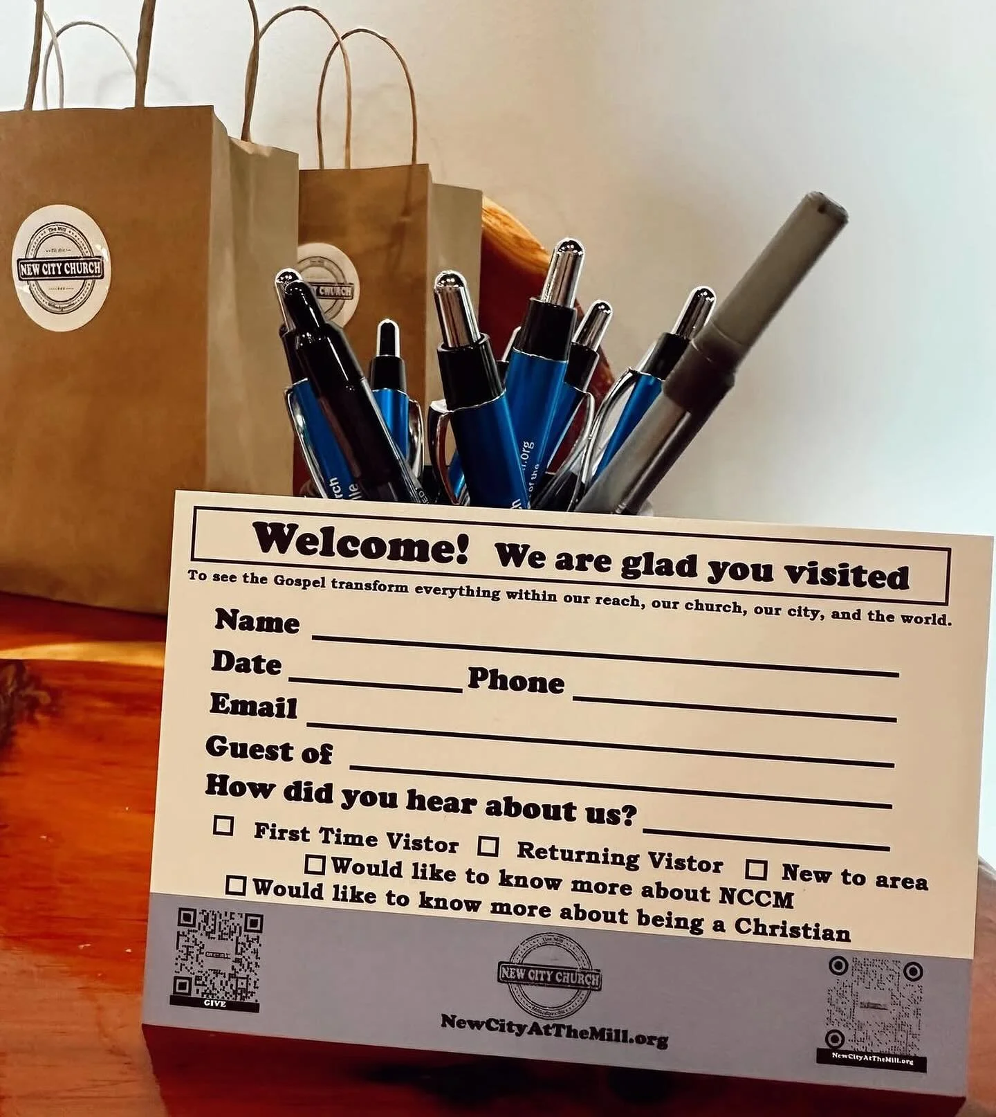 We invite you to stop by the Connect Table on a Sunday morning and fill out a connect card! This is a way for you to reach out to us to find out more about who we are at New City! There’s also an option to do it online! 
https://www.newcityatt