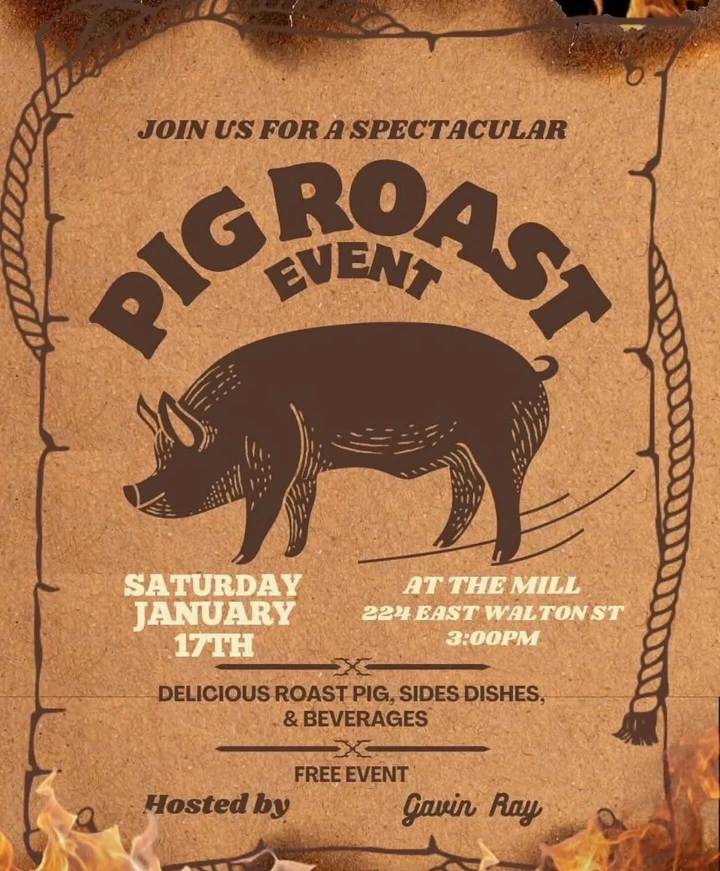 Join Gavin Ray and New City at the Mill TODAY for a time to fellowship with our community!! Come on out at 3pm and enjoy good food and sweet company! 

P.s. IT&rsquo;S COMPLETELY FREE!!!!

Location: The Mill
224 E Walton St.
