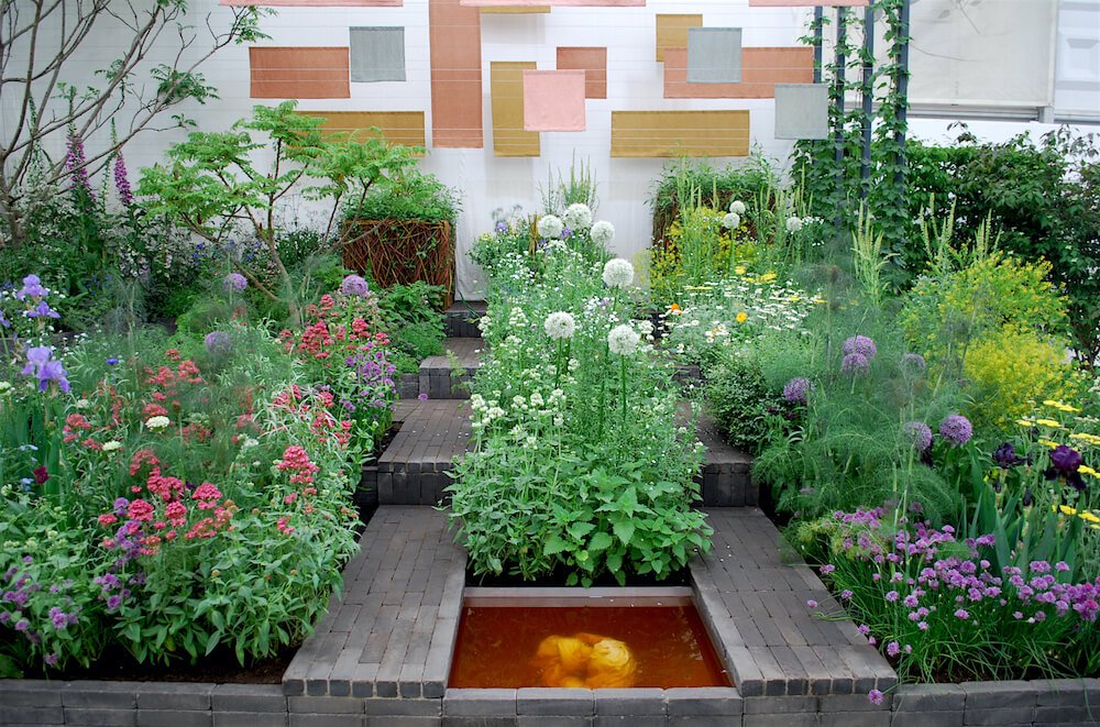 Textile Garden for Fashion Revolution - RHS Chelsea Flower Show 2022 - Stainless Steel Dye Baths