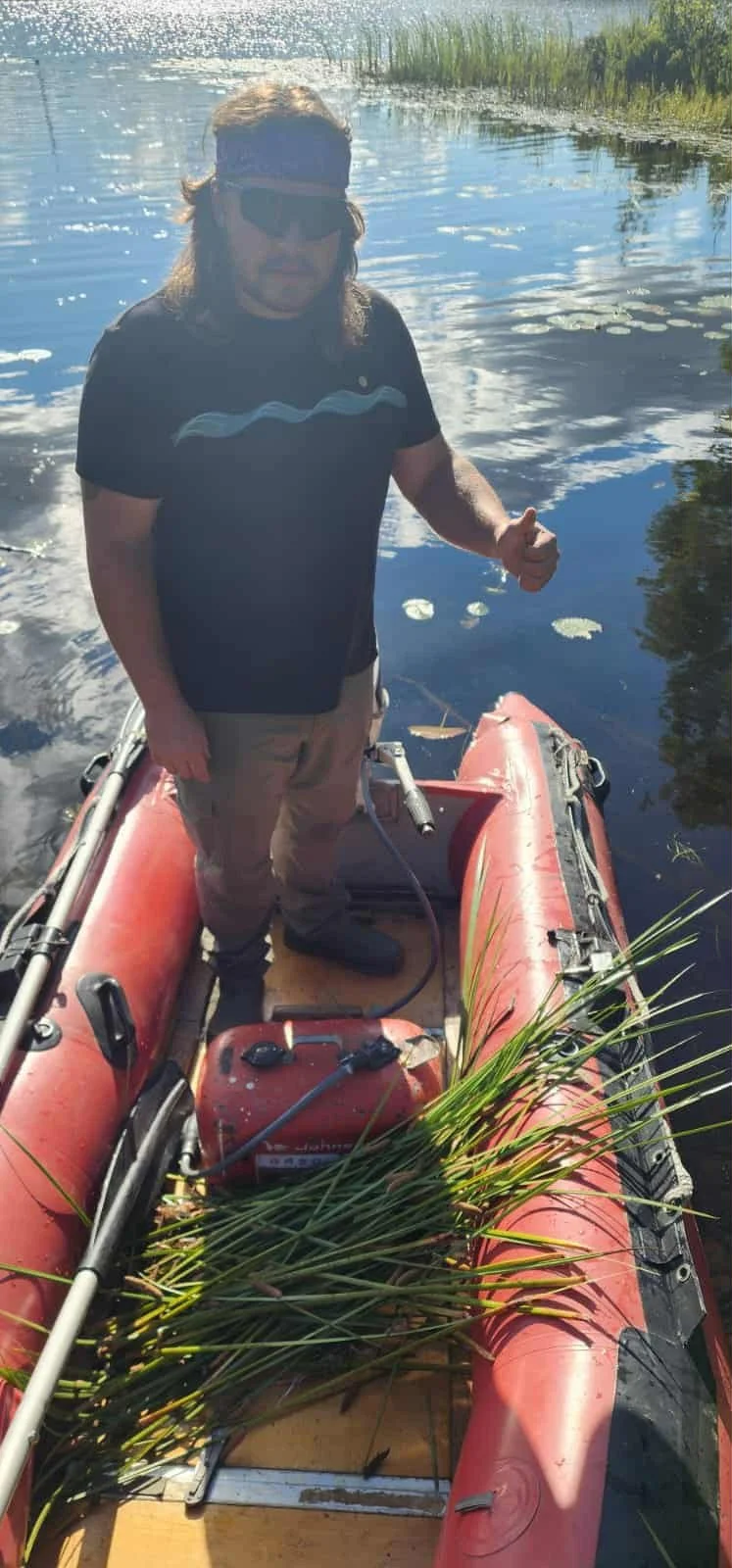 Matt Levac with a boatload of Wiikenh - a crucial mental health medicine!