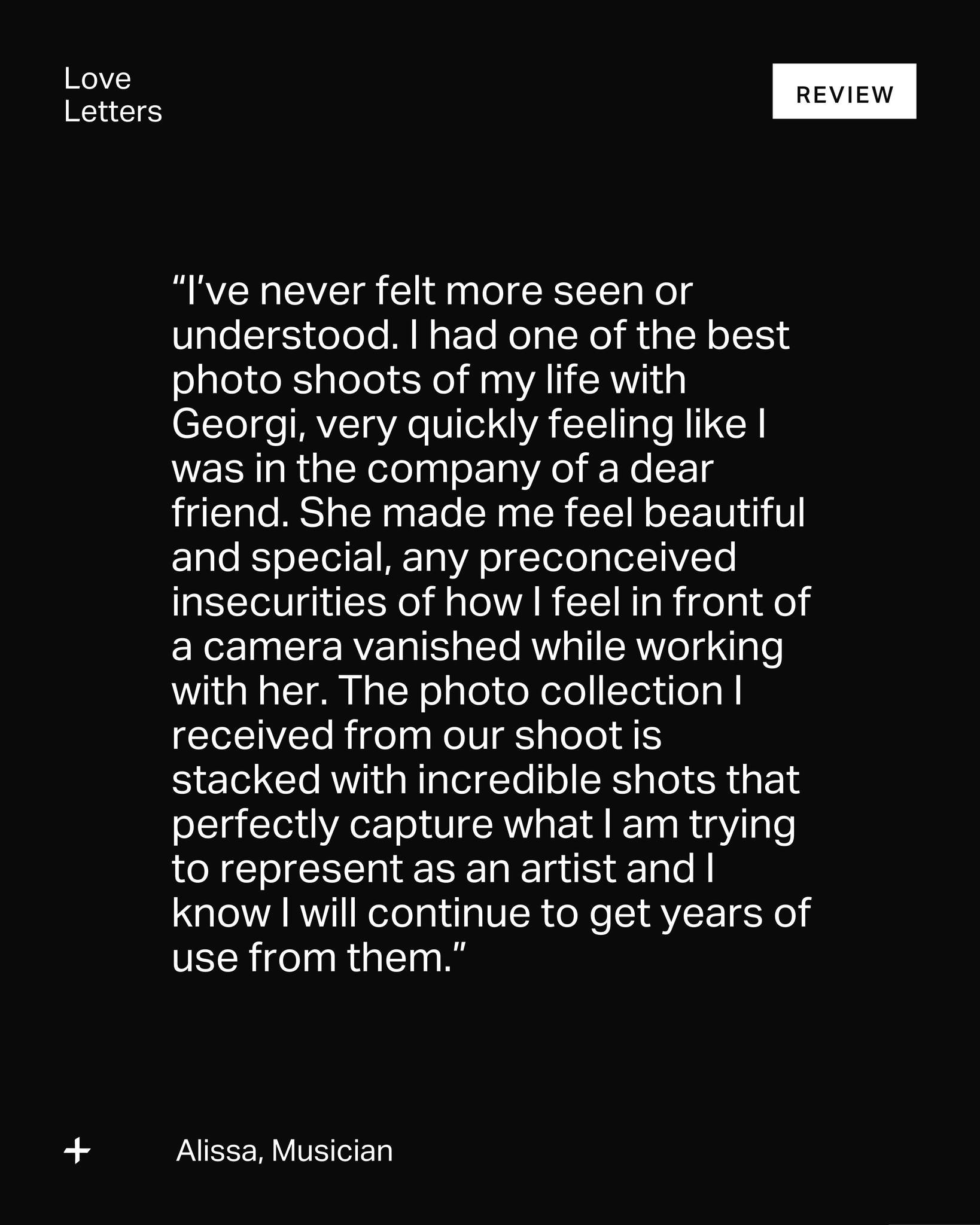 Reviews like these really make our day/week/month! We love colloborating with other creatives to help make their mark in the world 💘