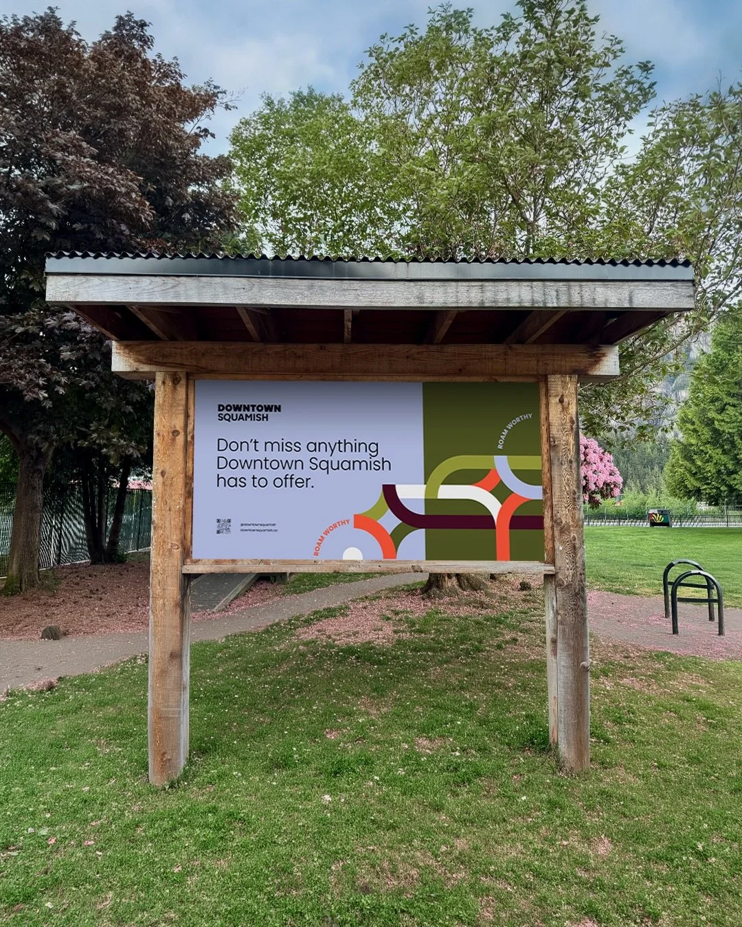 It&rsquo;s been incredible to see our rebrand for @downtownsquamish going up in the real world! DM us photos if you catch a glimpse of the new signage 👀