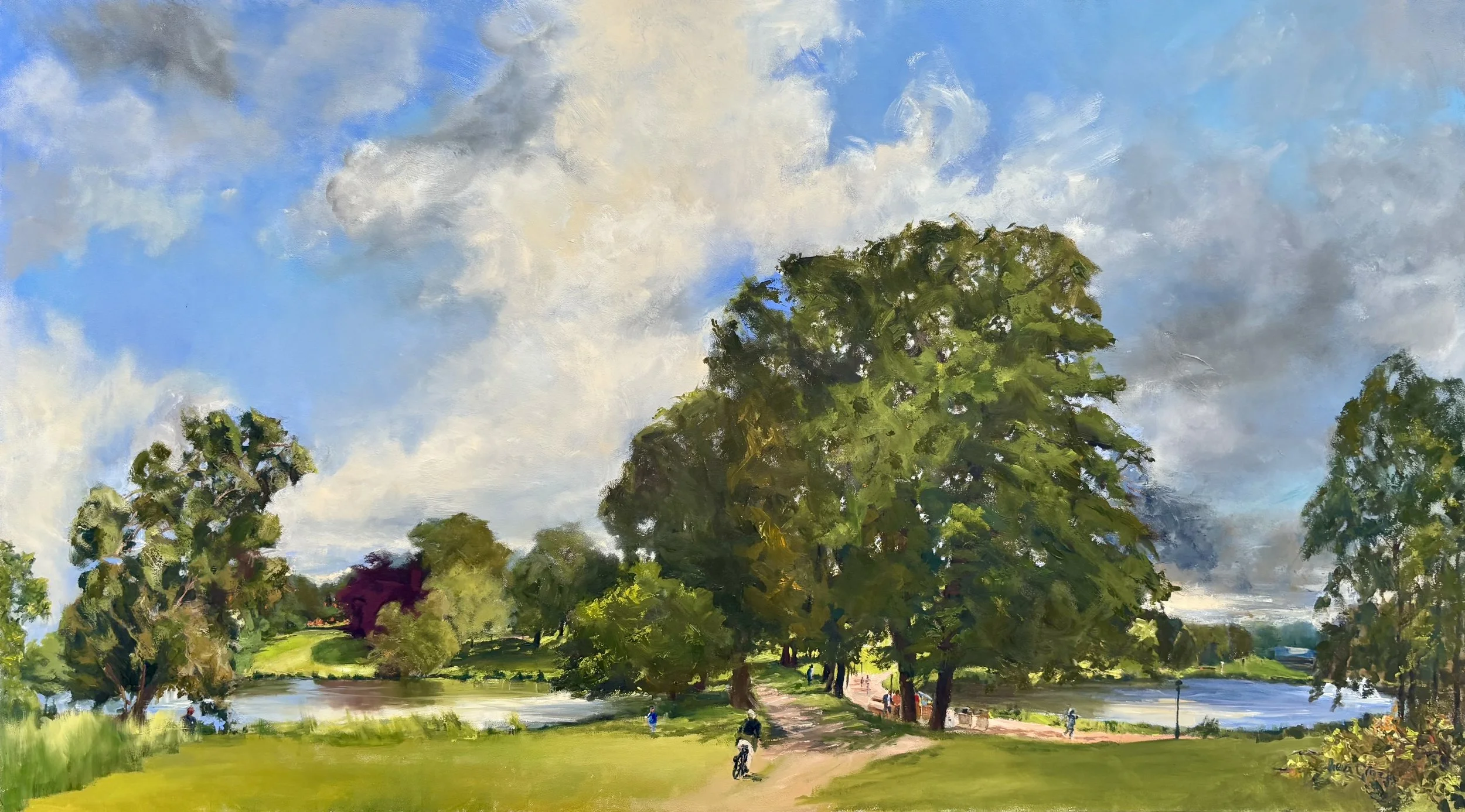 Wivenhoe Park Essex, 2026 - oil 56 x 102cm