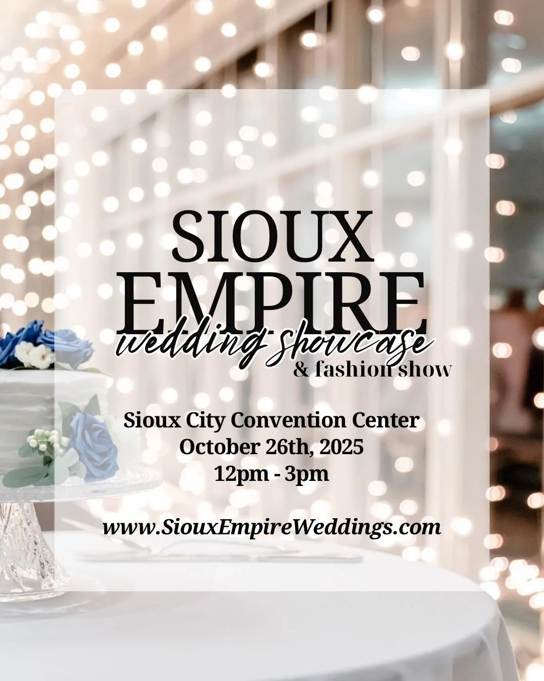 🚨 8 DAYS OUT‼️ SIOUX CITY, IOWA and surrounding area Brides 👰🏼&zwj;♀️ to be&hellip; This is the ONLY Bridal Show in your area this Fall!! Sioux Empire Wedding Network Fashion and Wedding Showcase is on Sunday October 26, 2025 from 12-3pm at the Si