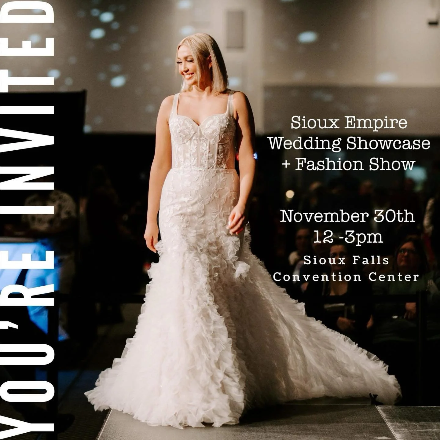 Brides... THIS is it... THE LAST BRIDAL SHOW UNTIL 2026! Come visit with over 200+ booths to discuss your wedding at the LARGEST and MOST ATTENDED #1 Sioux Falls bridal show at the Sioux Falls Convention Center is coming up on Sunday, November 30th, 