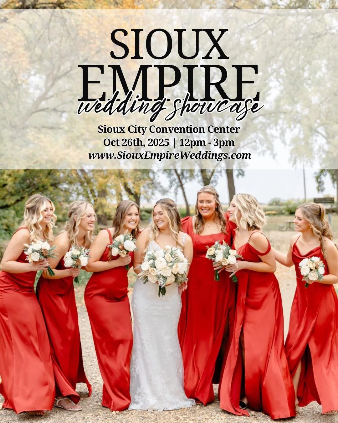 🚨 THIS SUNDAY in SIOUX CITY, IOWA‼️Surrounding area Brides 👰🏼&zwj;♀️ to be&hellip; This is the ONLY Bridal Show in your area this Fall!! Sioux Empire Wedding Network Fashion and Wedding Showcase is on Sunday October 26, 2025 from 12-3pm at the Sio